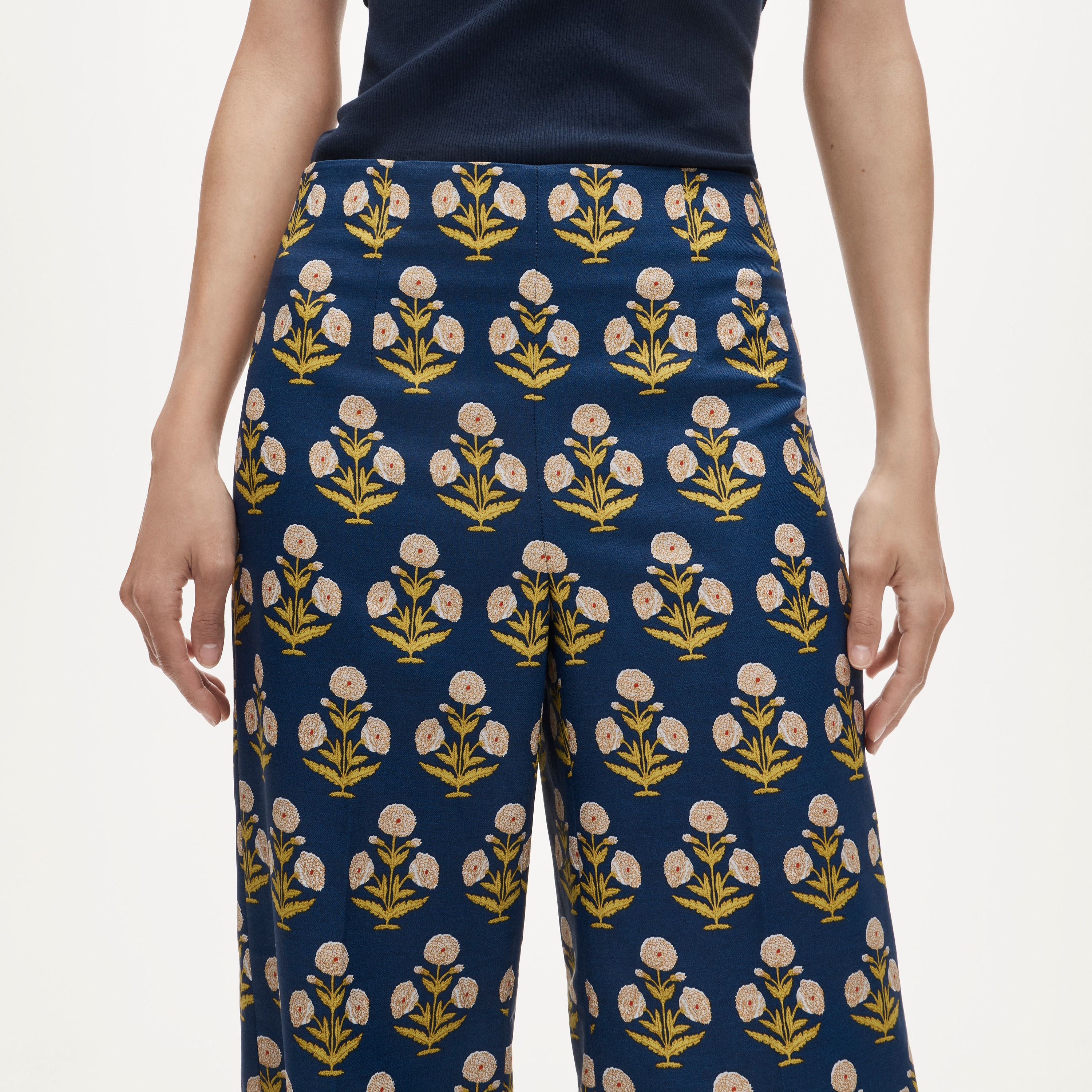 Rori Pant In Marigold Block Print For Women | J.Crew