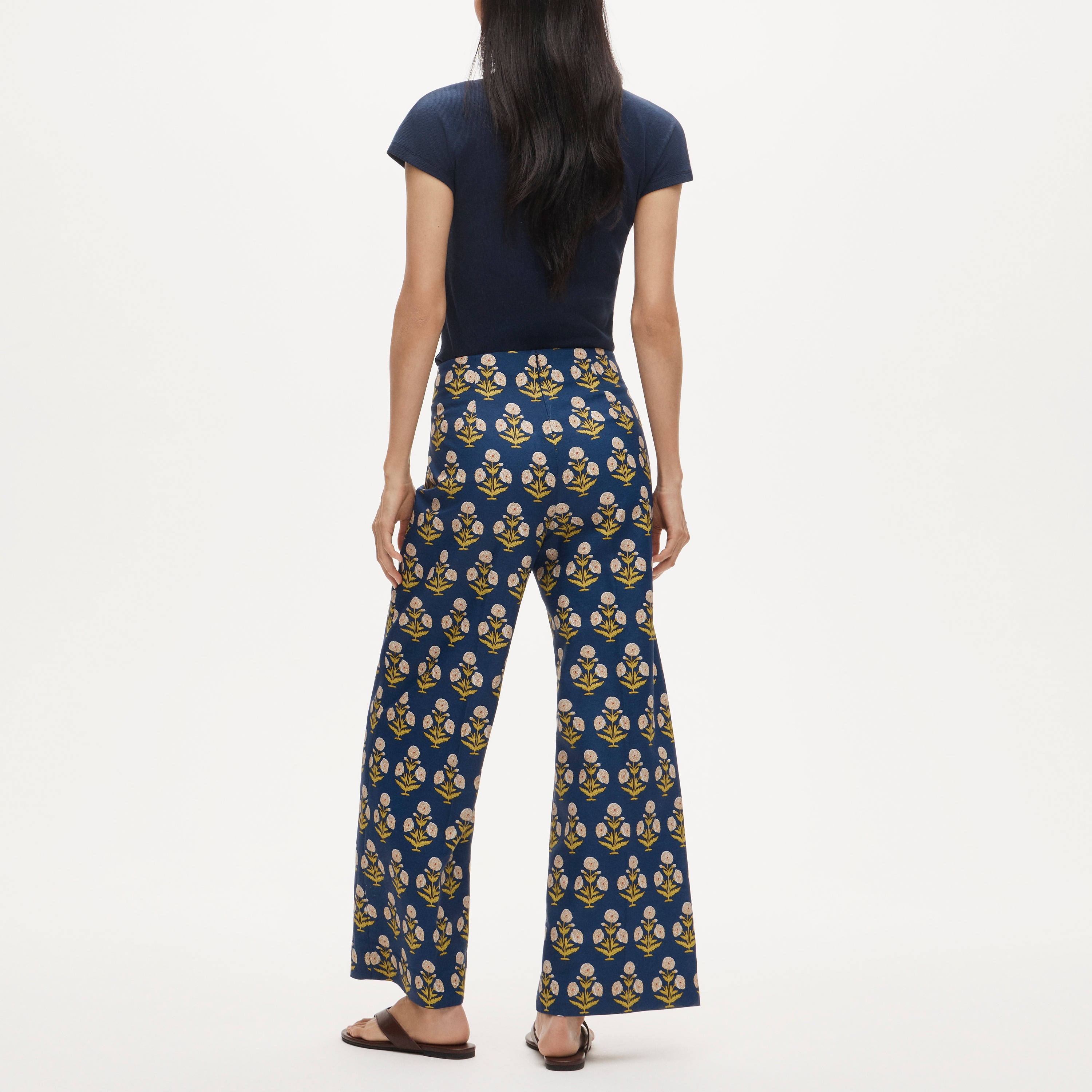 Rori Pant In Marigold Block Print For Women | J.Crew