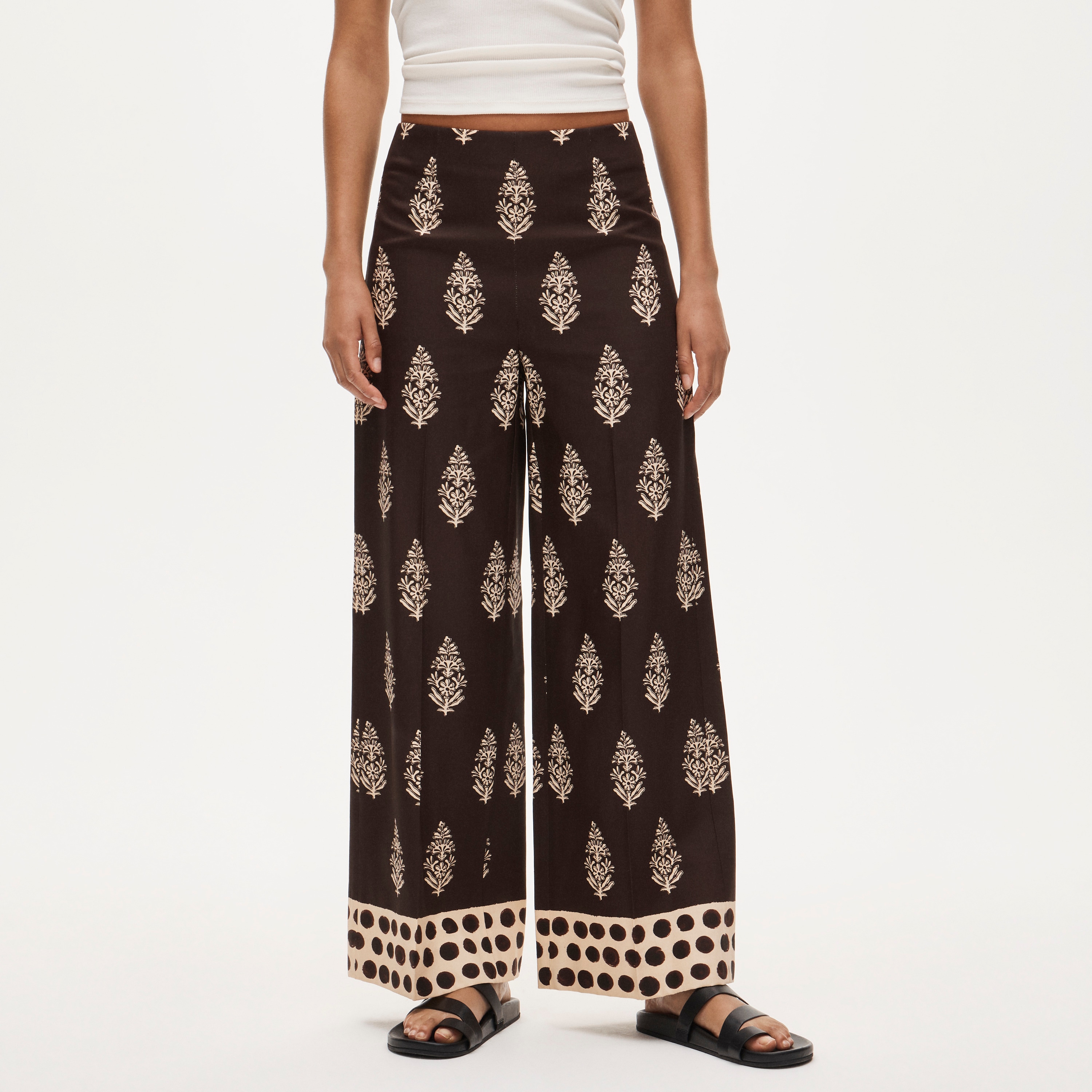 Rori pant in cocoa block print