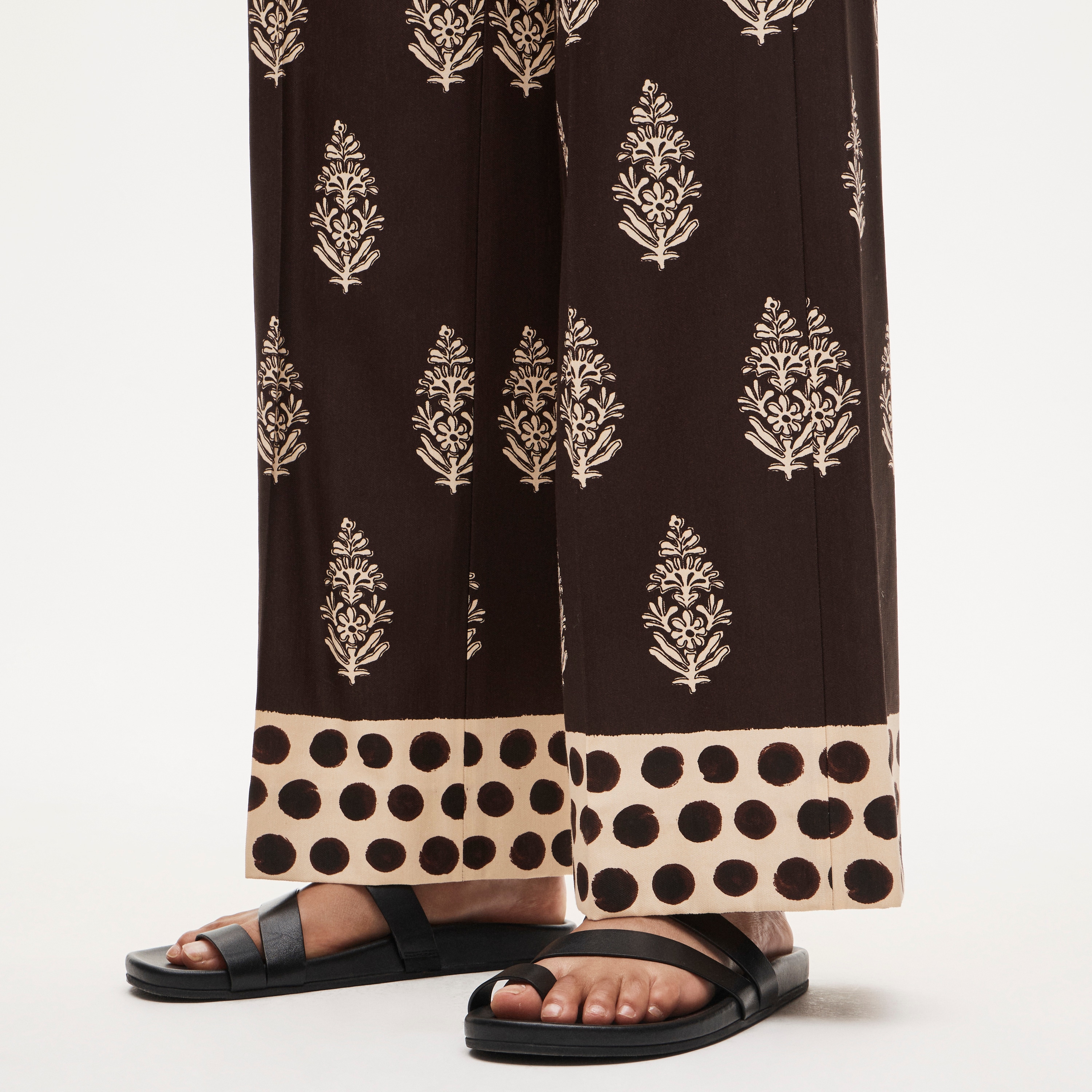 Rori pant in cocoa block print