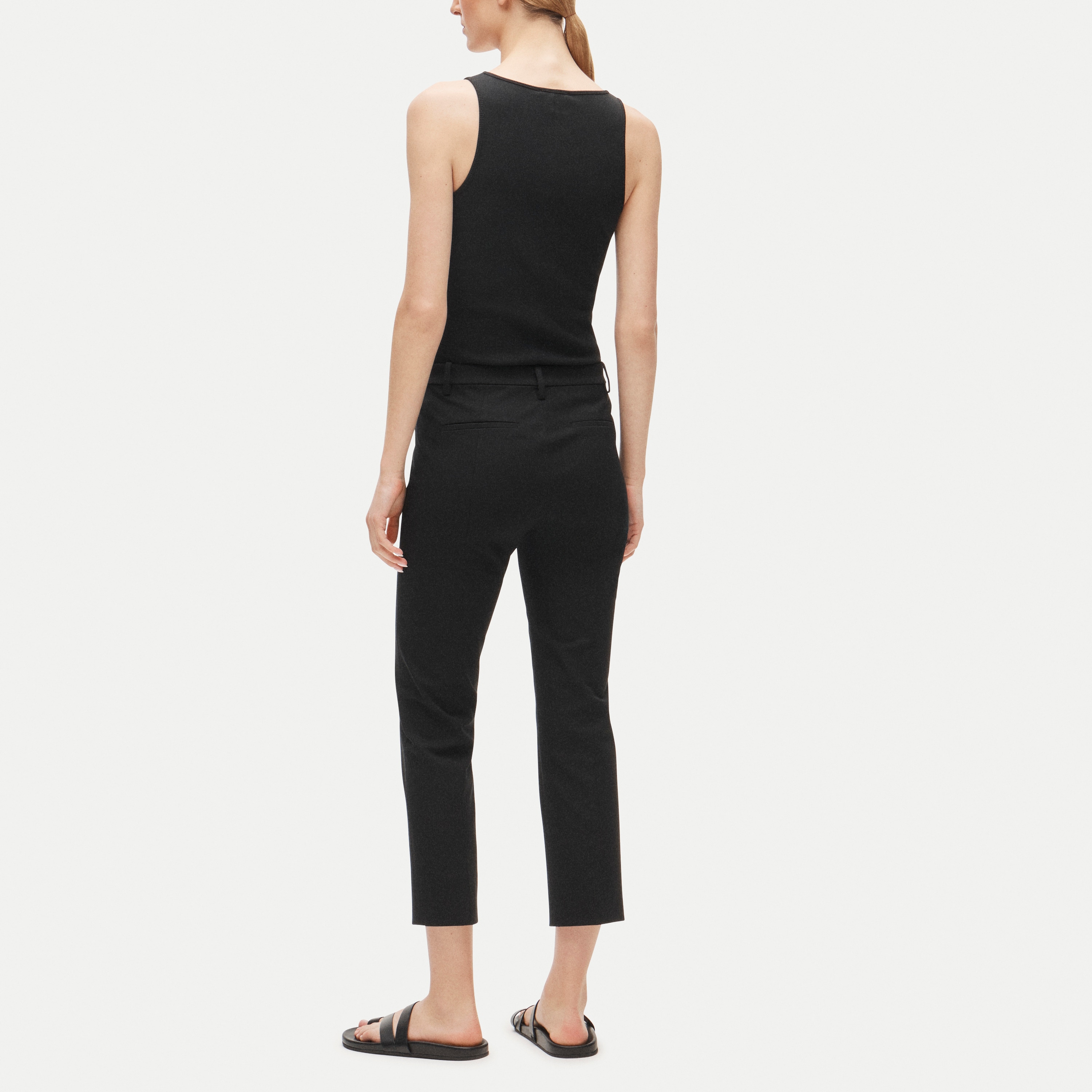 Café capri in bi-stretch cotton blend