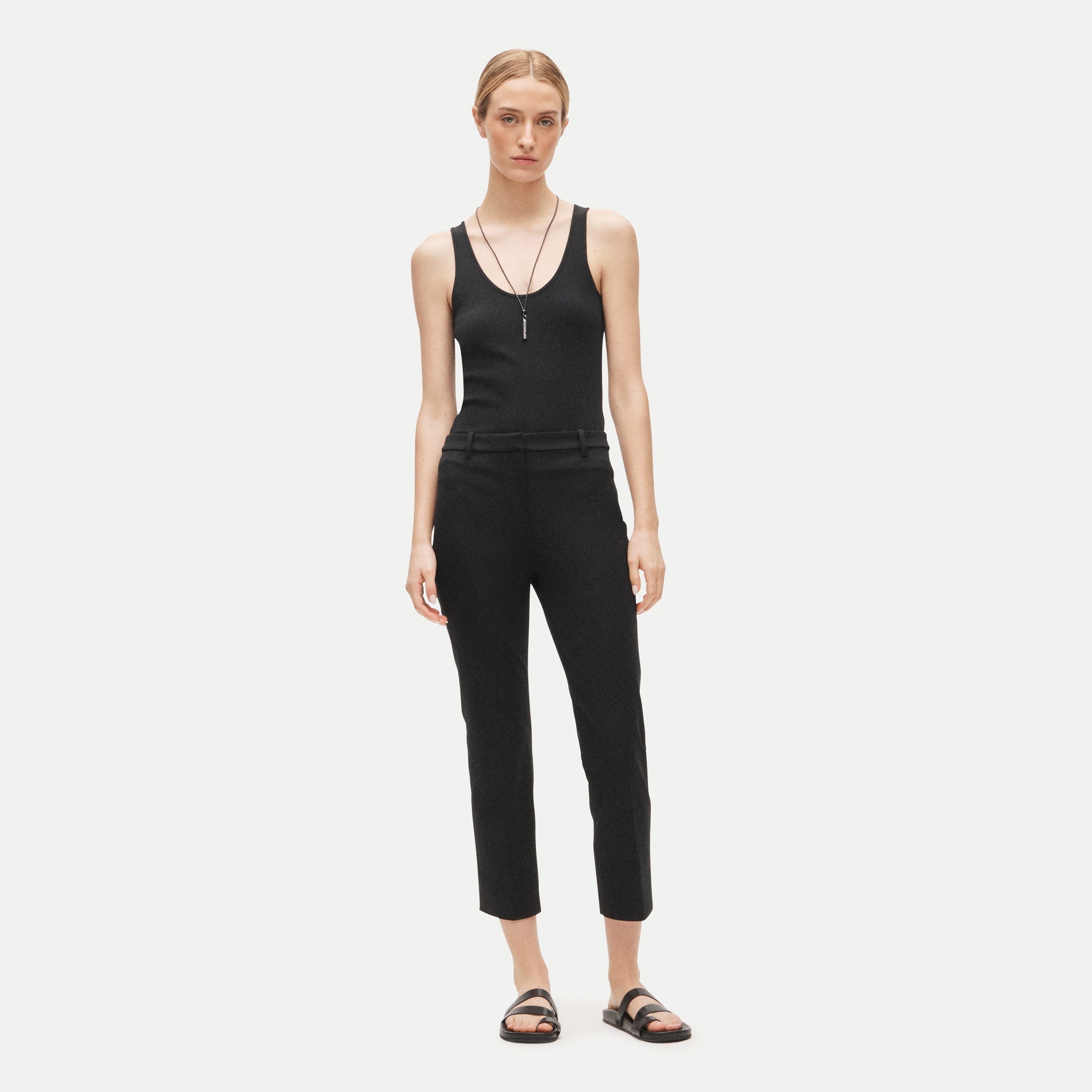 Café capri in bi-stretch cotton blend
