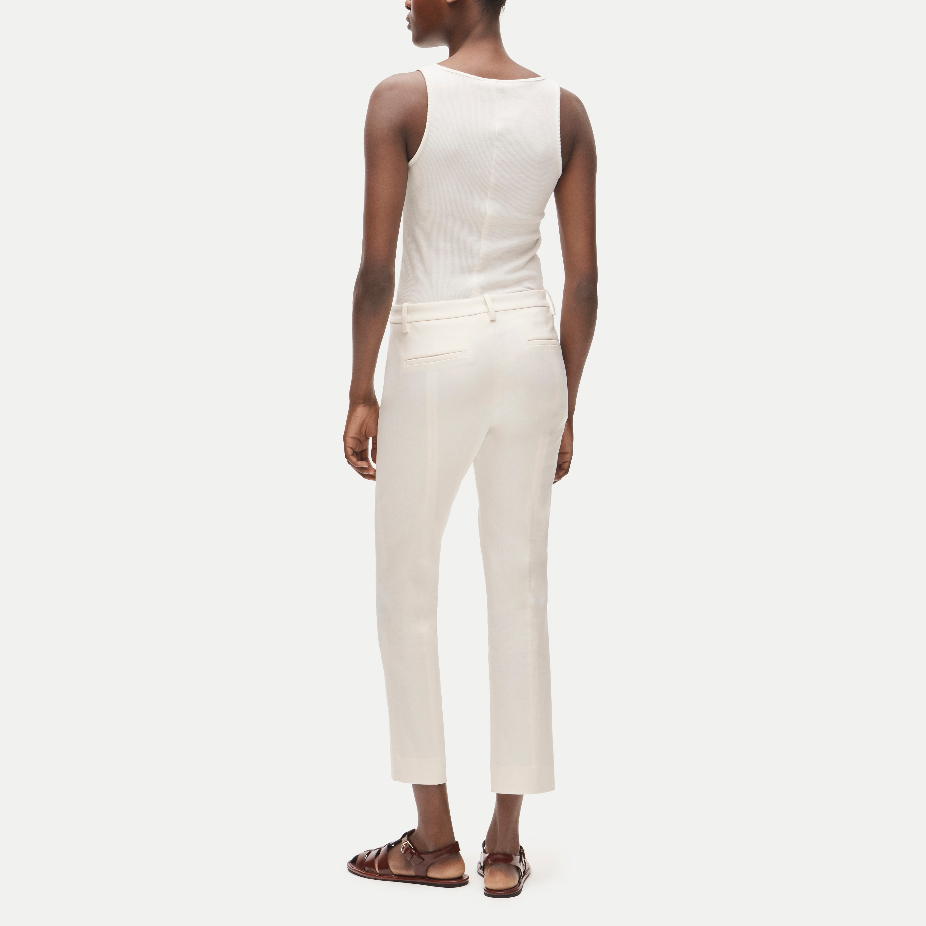 Café capri in bi-stretch cotton blend