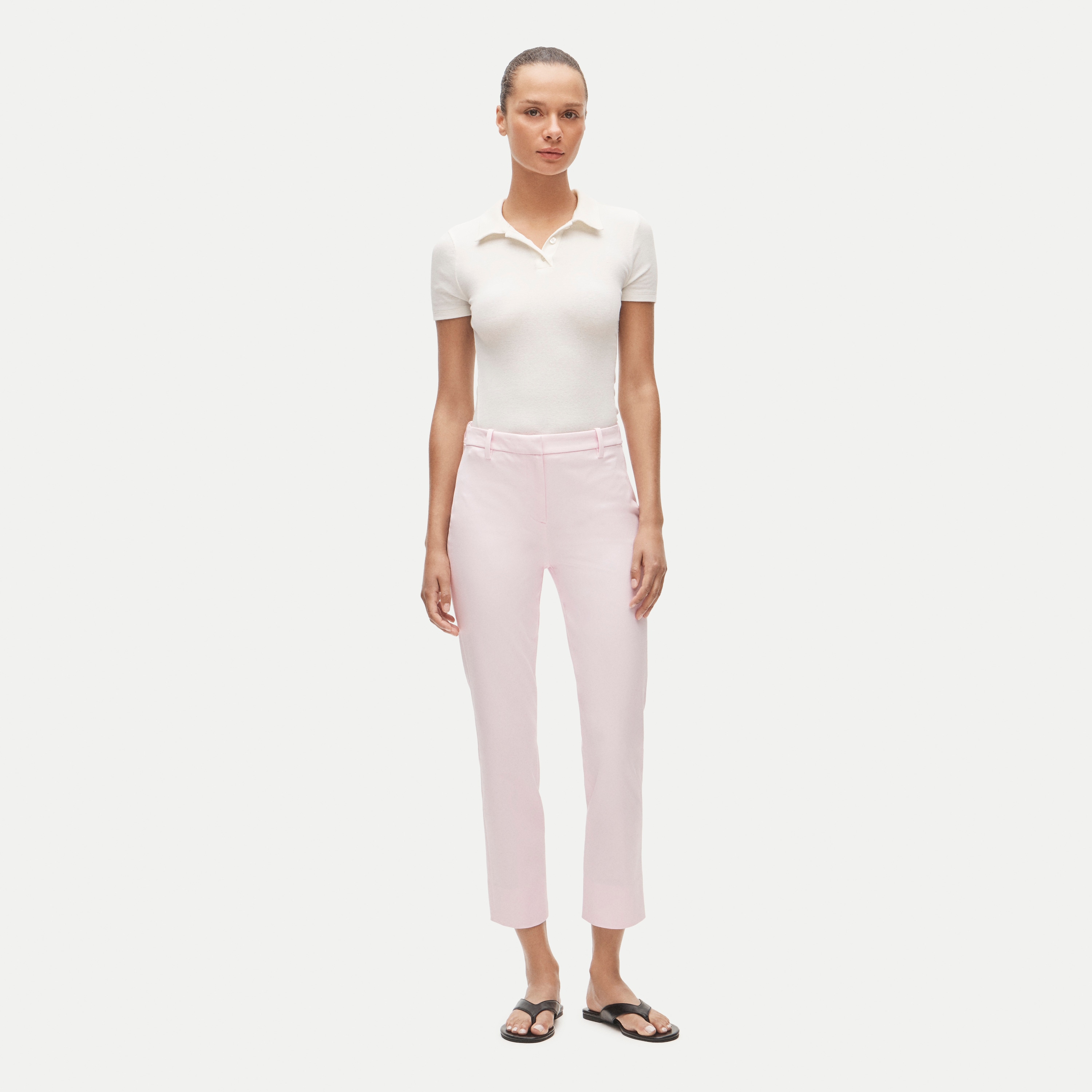 Café capri in bi-stretch cotton blend
