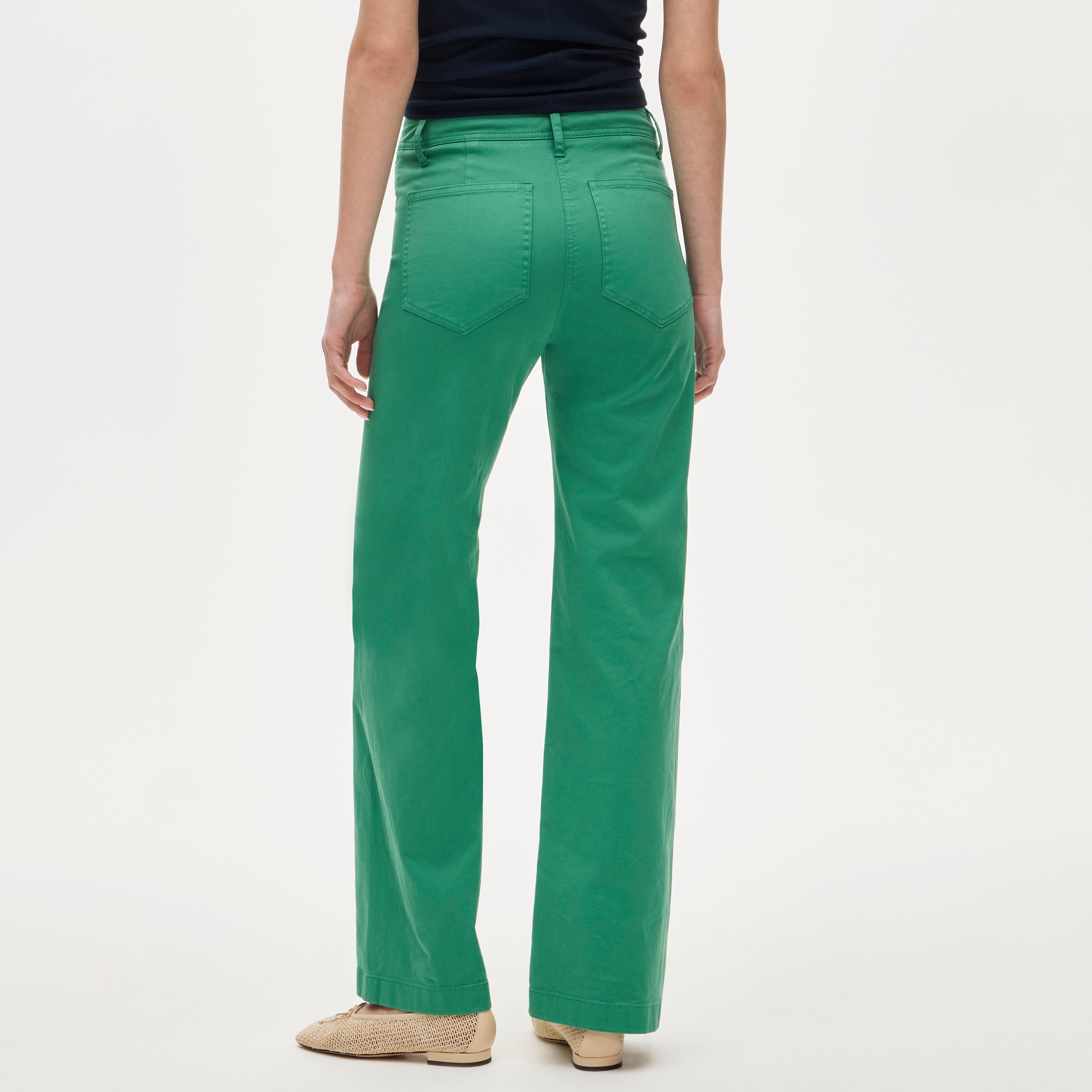 Wide-leg trouser in chino