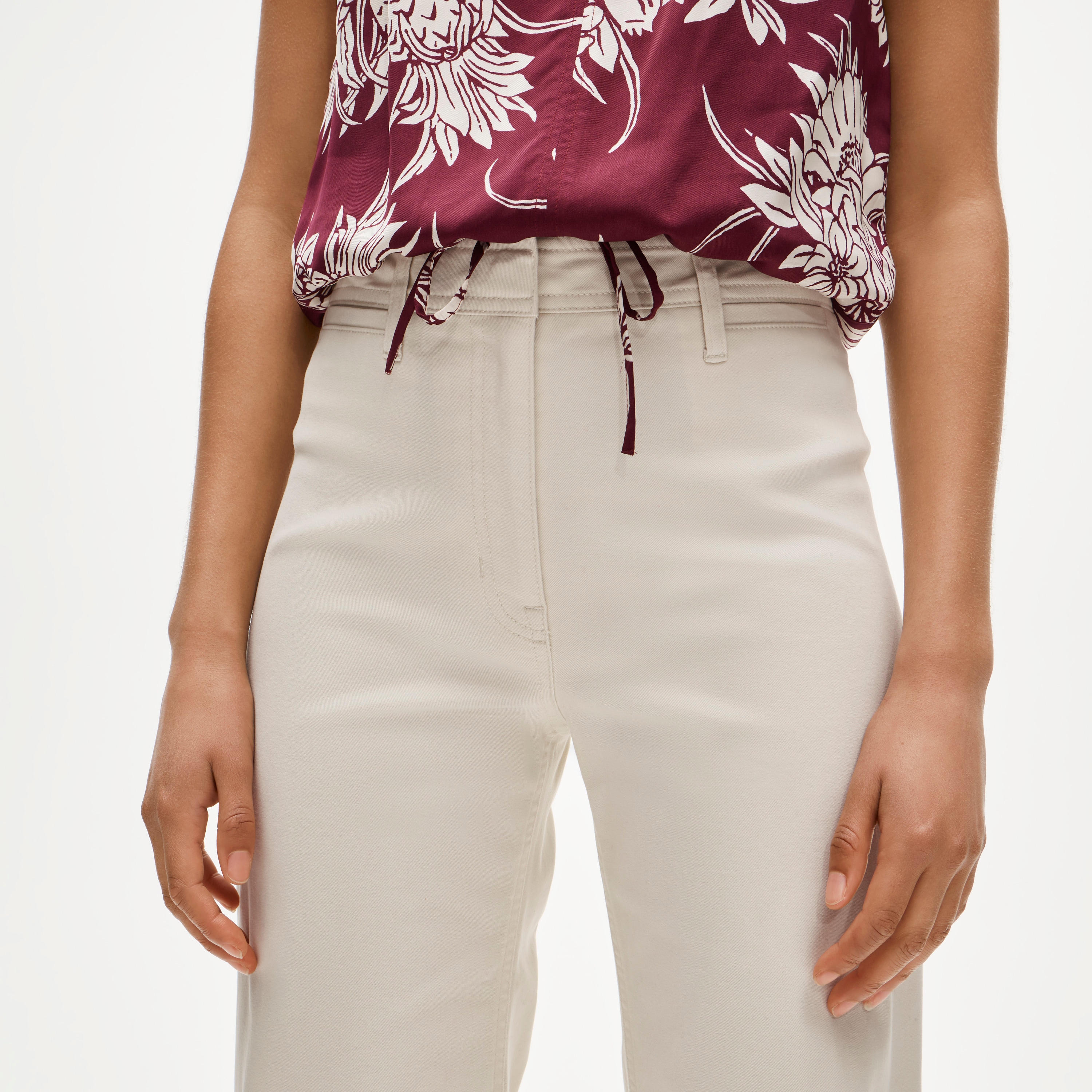 Wide-leg trouser in chino