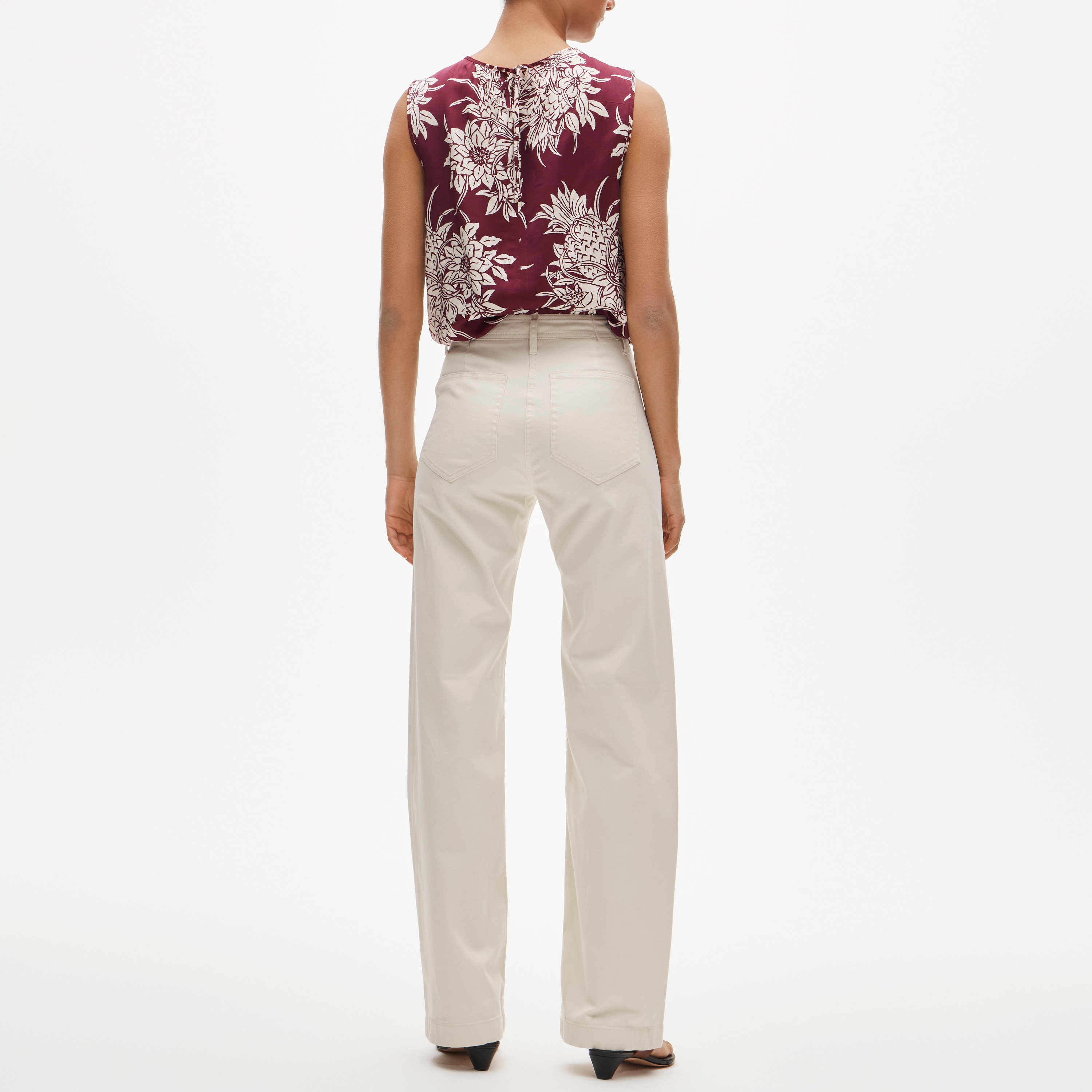 Wide-leg trouser in chino
