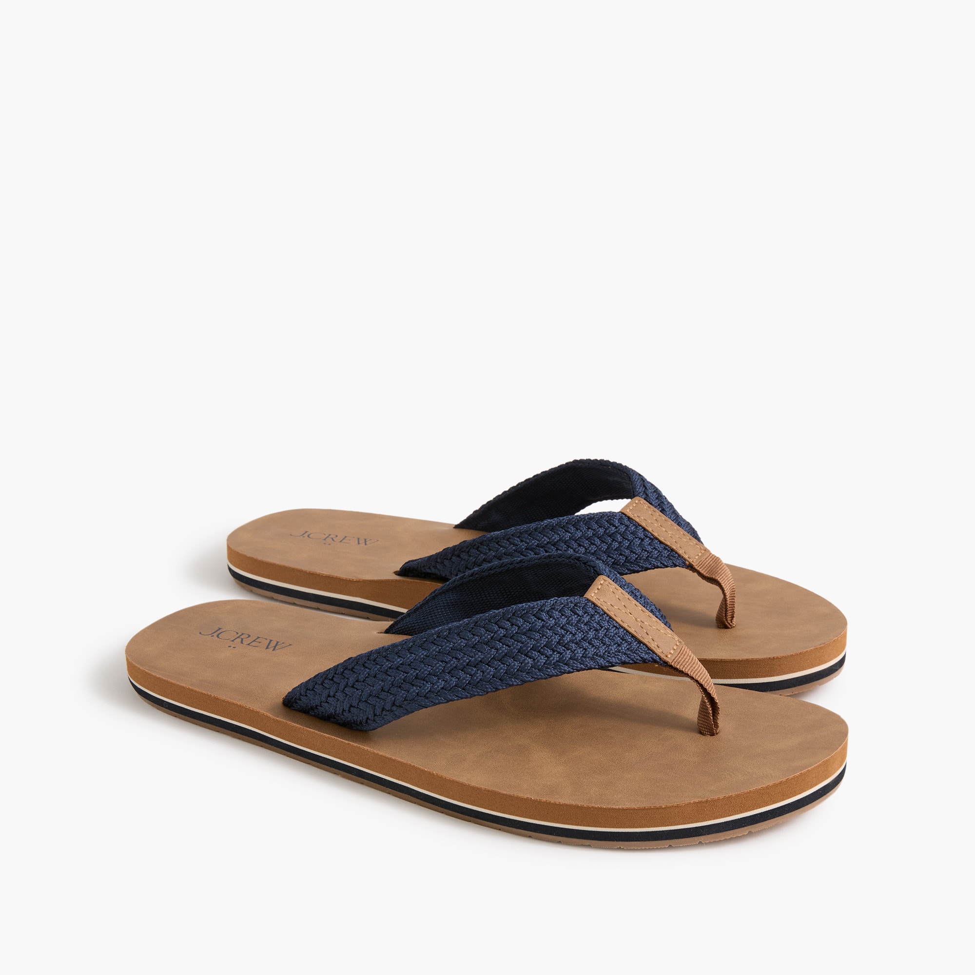 Double-layer woven flip-flops