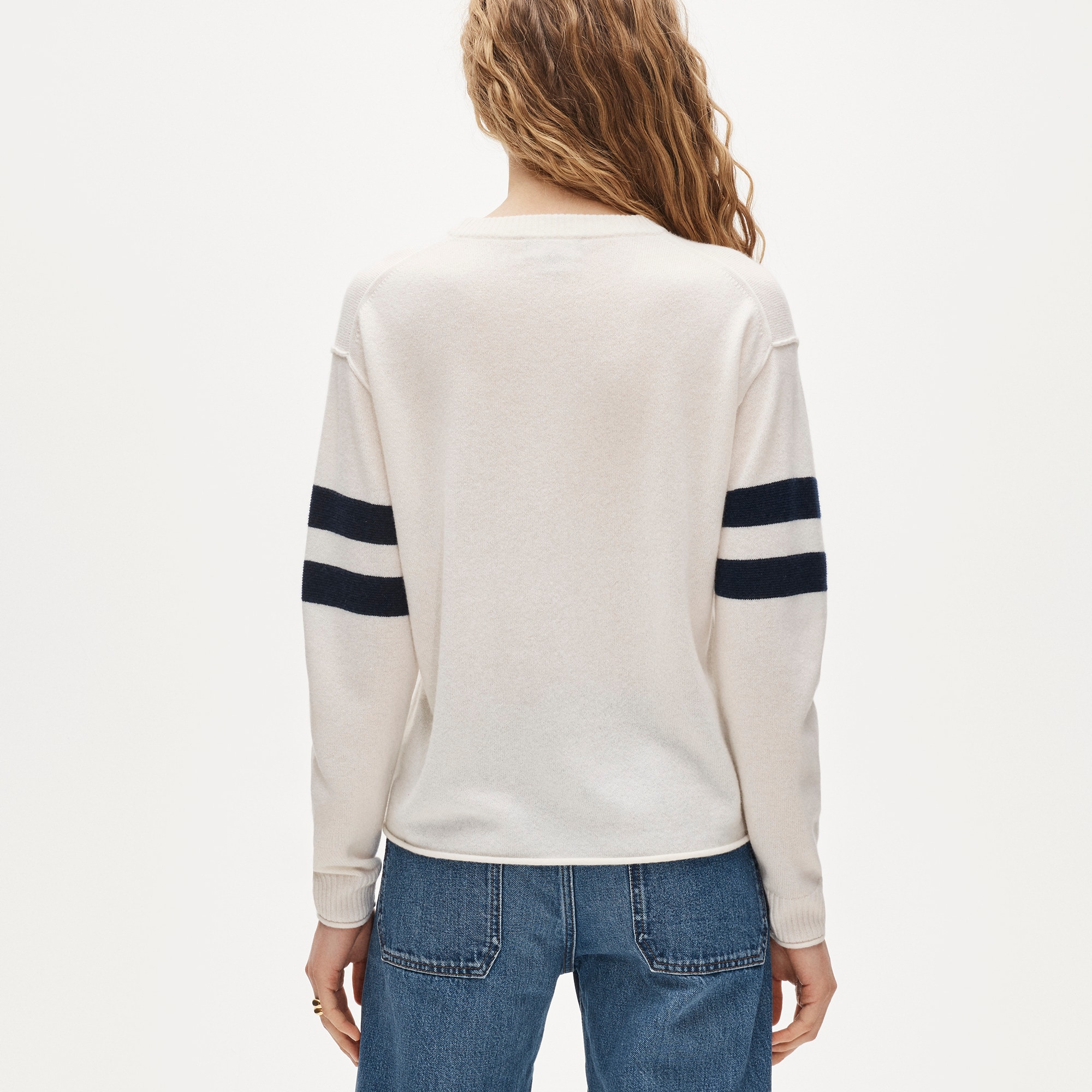Cashmere rugby crewneck sweater - image 5