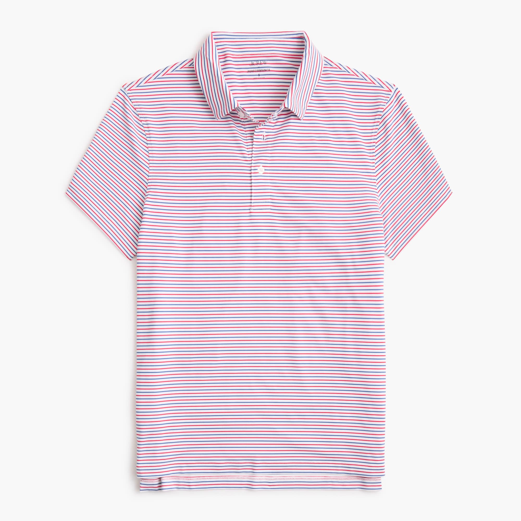 Striped performance polo shirt