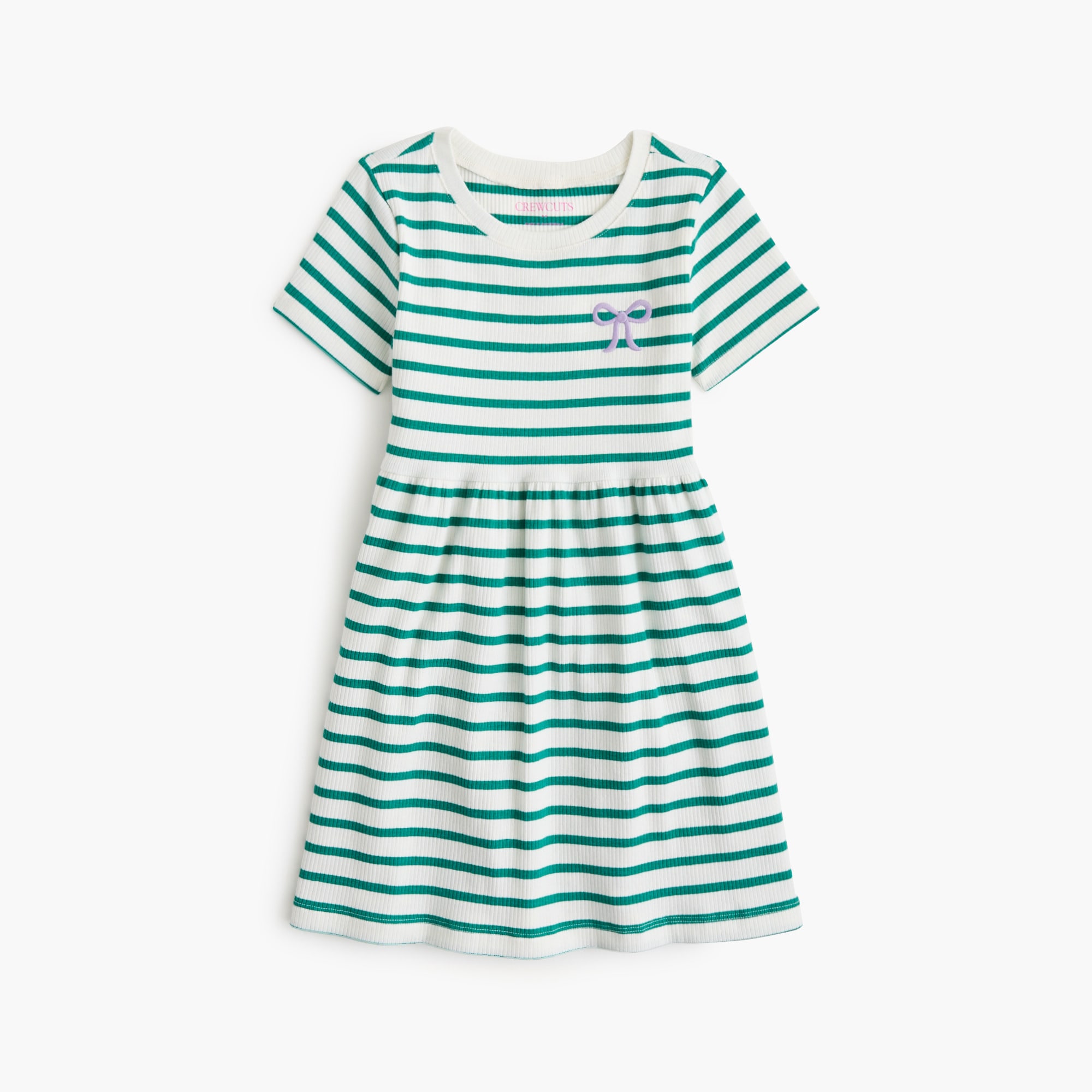 Girls' printed ribbed dress