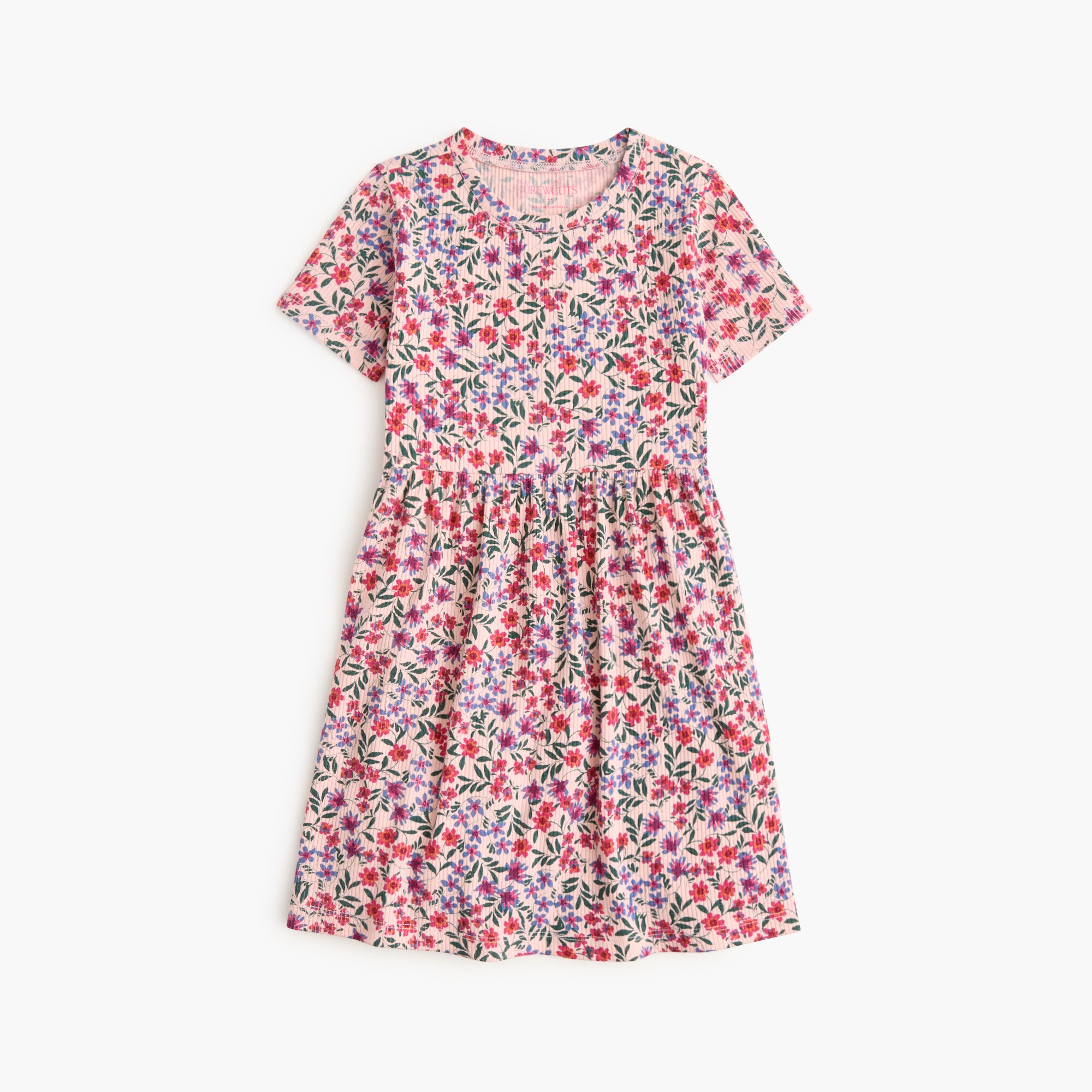 girls' printed ribbed dress for girls