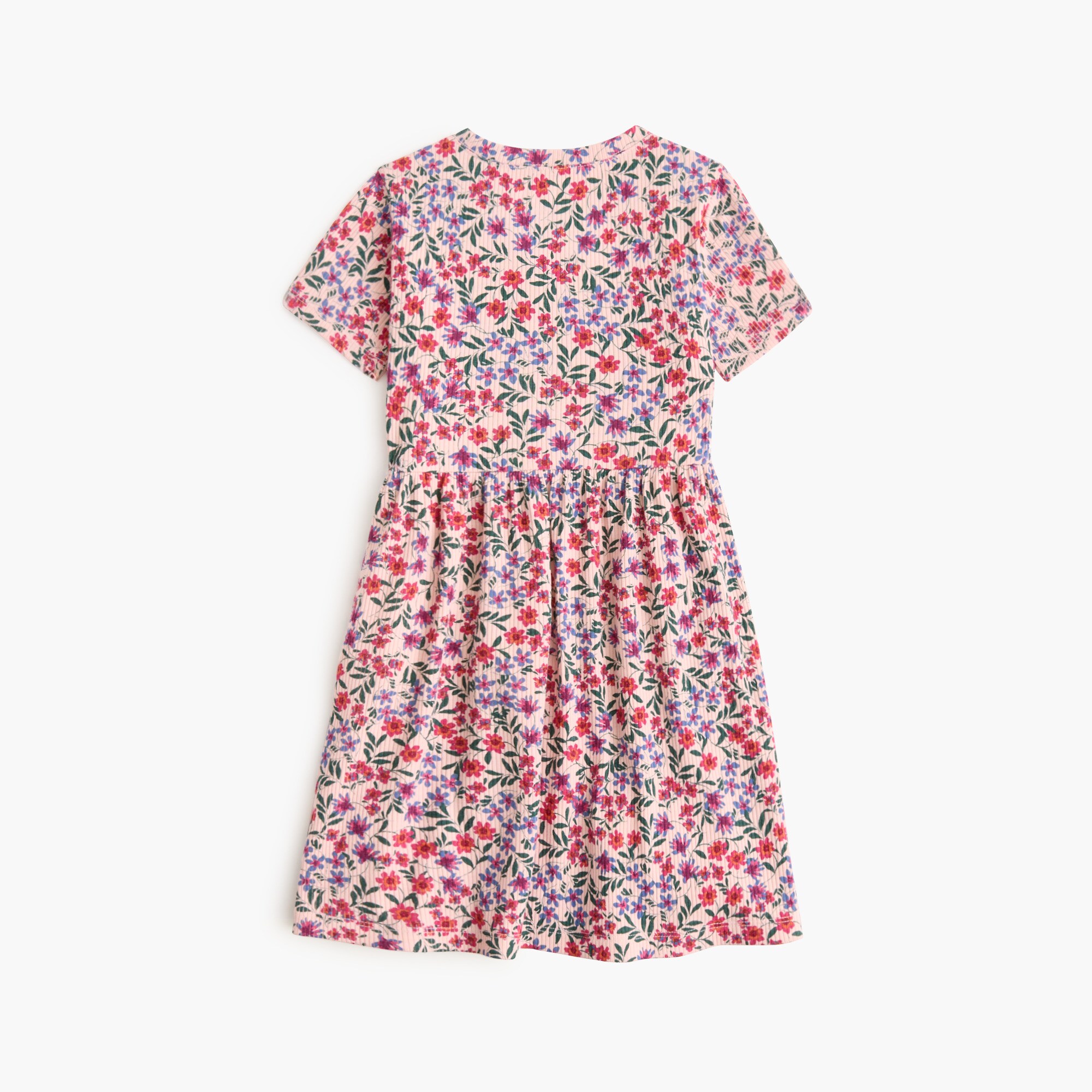 Girls' printed ribbed dress