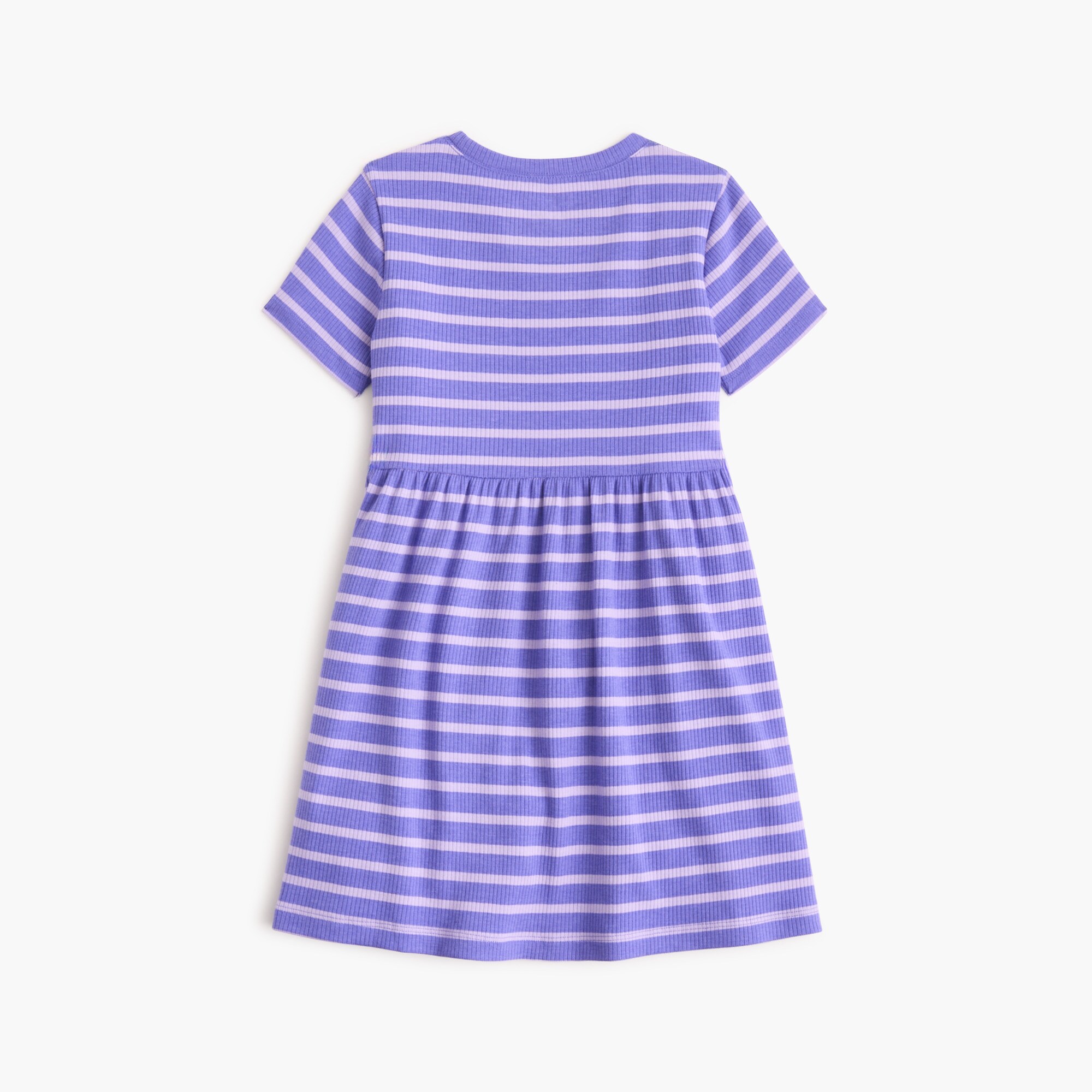 Girls' striped ribbed dress