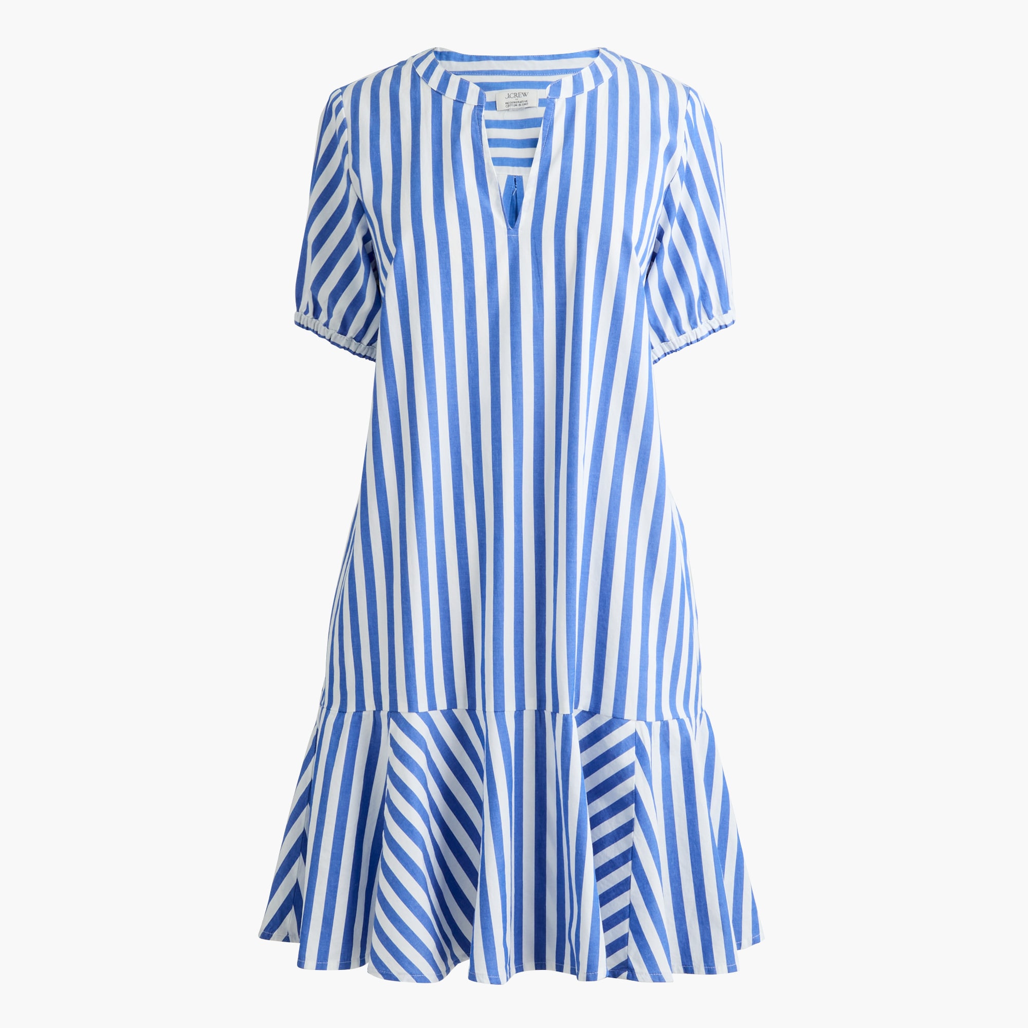 Striped mini shirt-dress