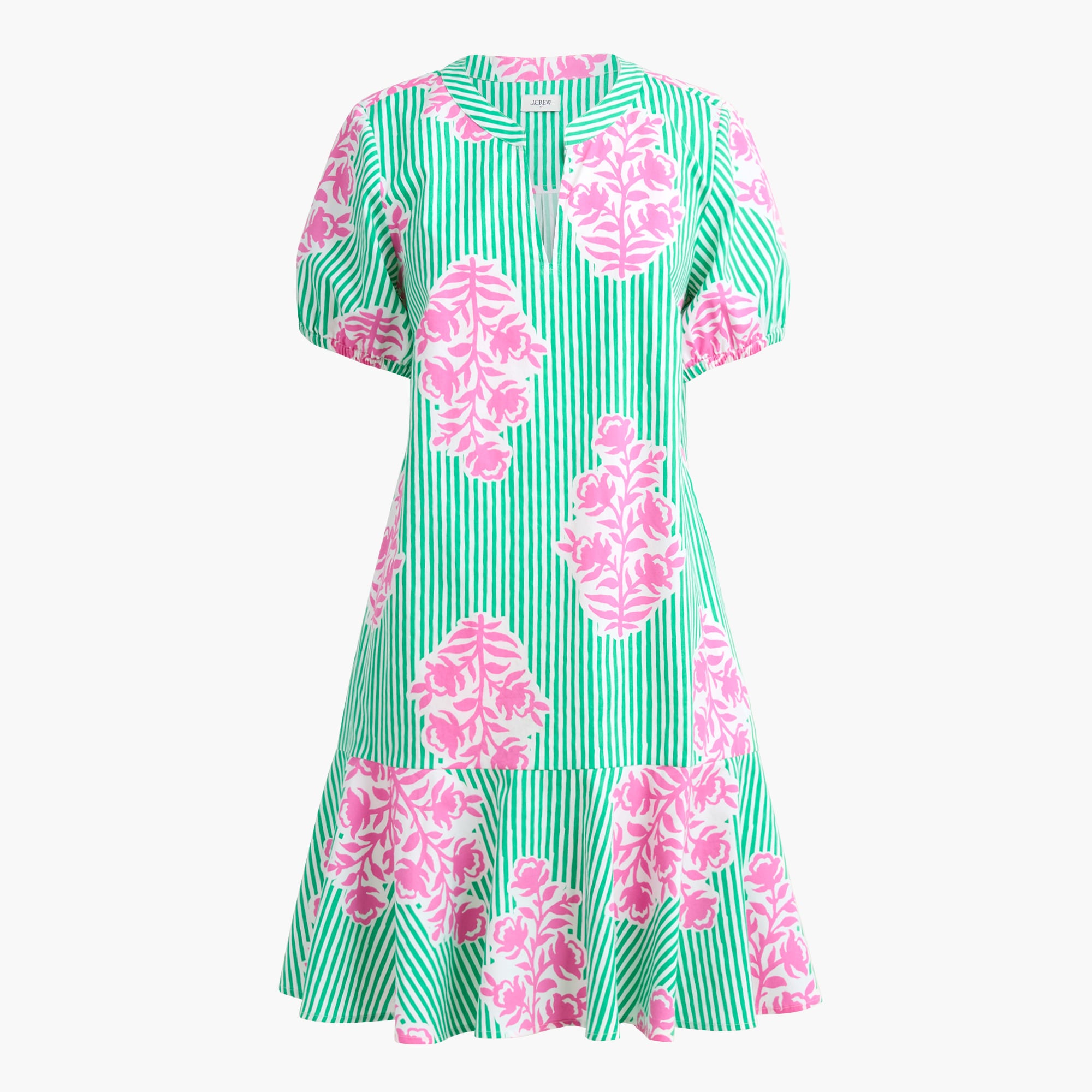 Printed mini shirt-dress