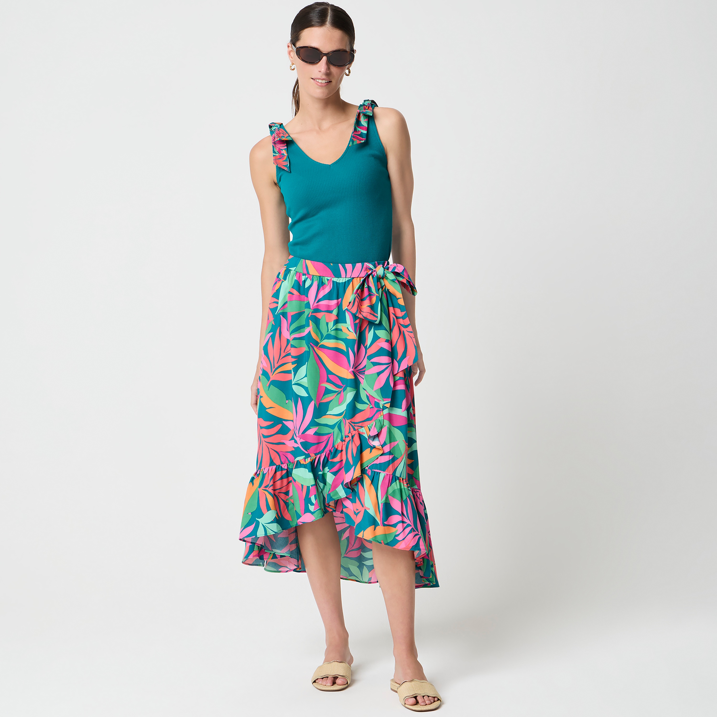 Midi wrap skirt