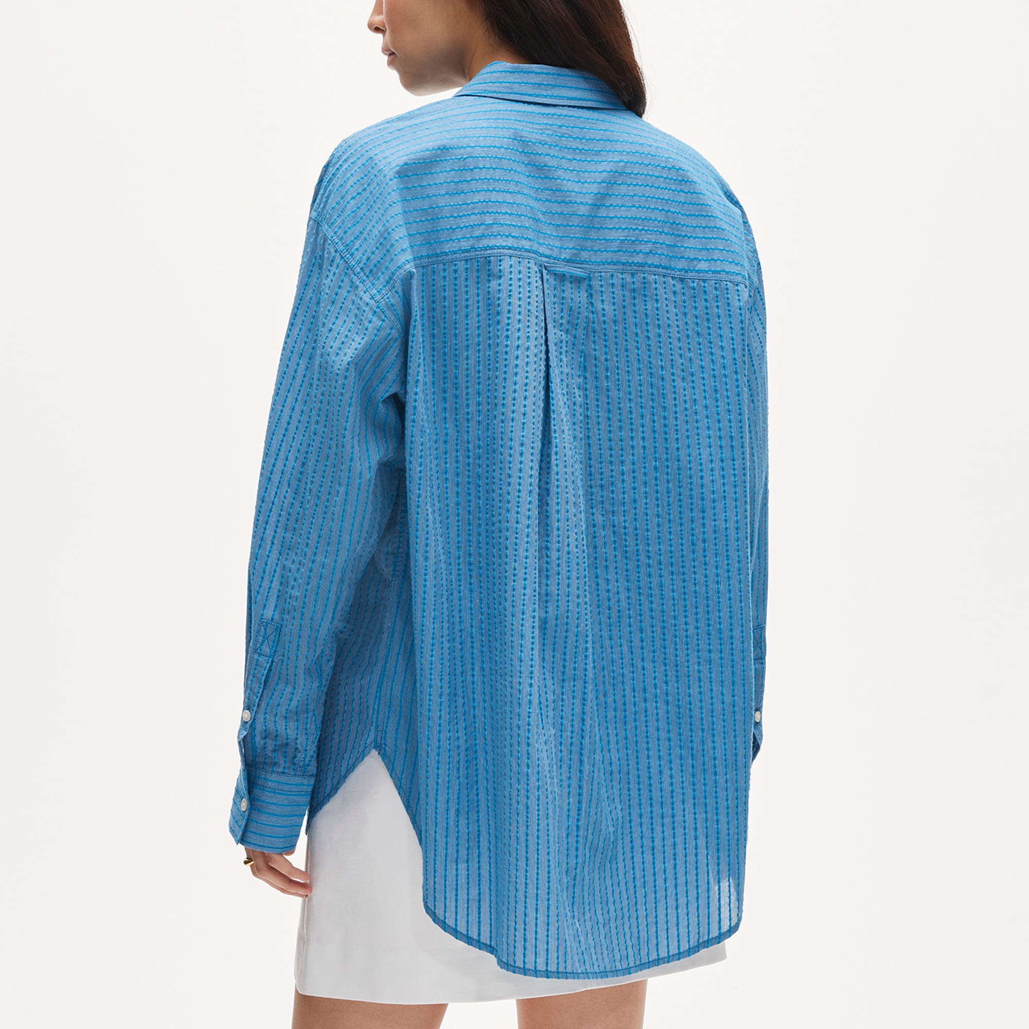 &Eacute;tienne oversized shirt in dobby stripe - image 5