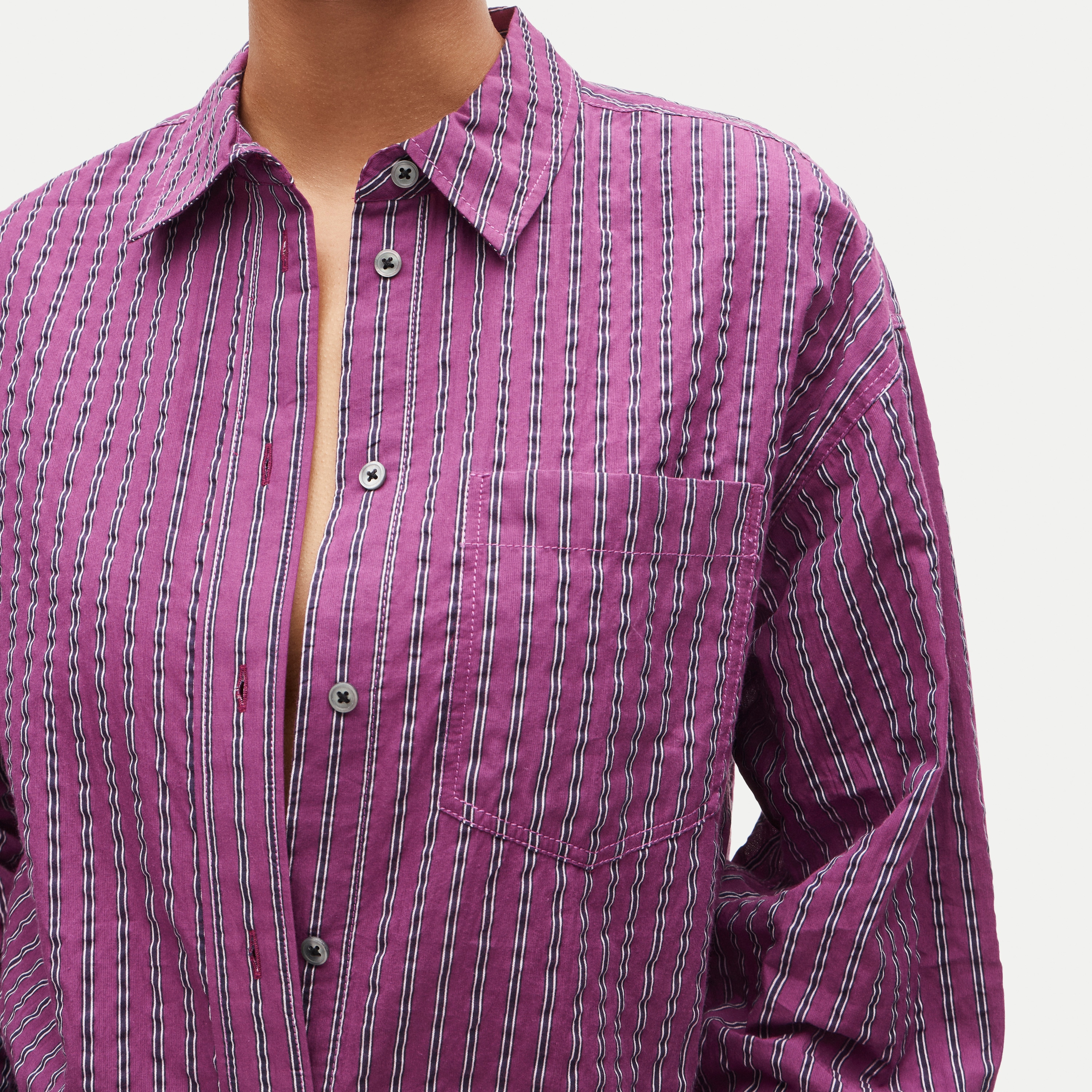 Étienne oversized shirt in dobby stripe