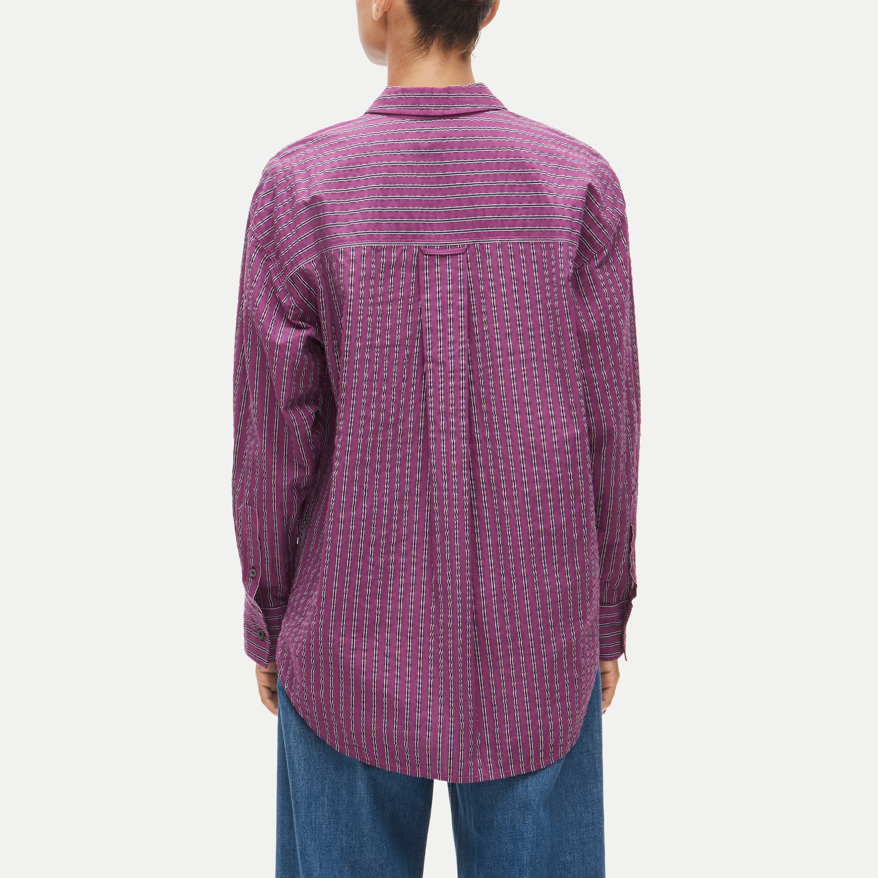 Étienne oversized shirt in dobby stripe