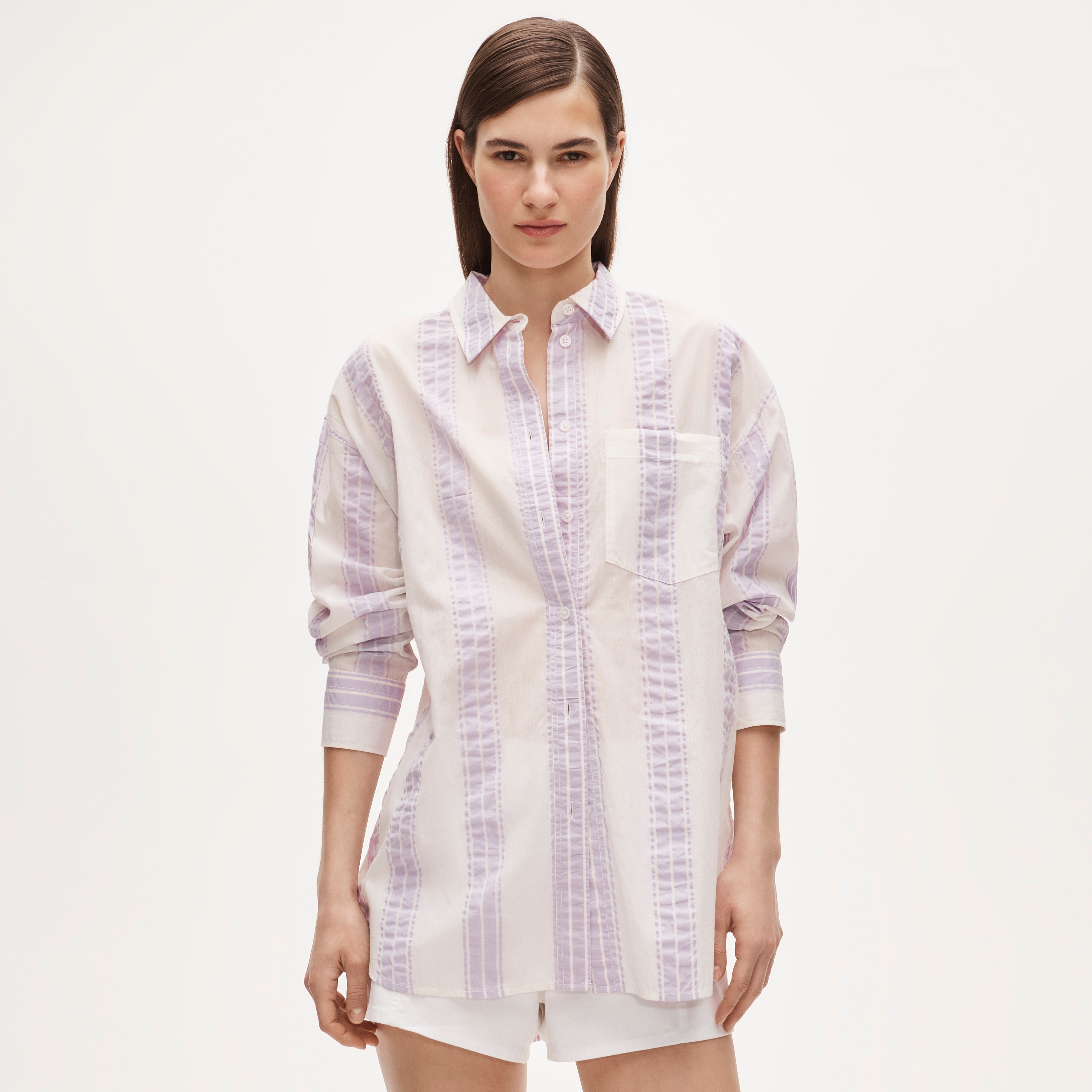 Étienne oversized shirt in dobby stripe