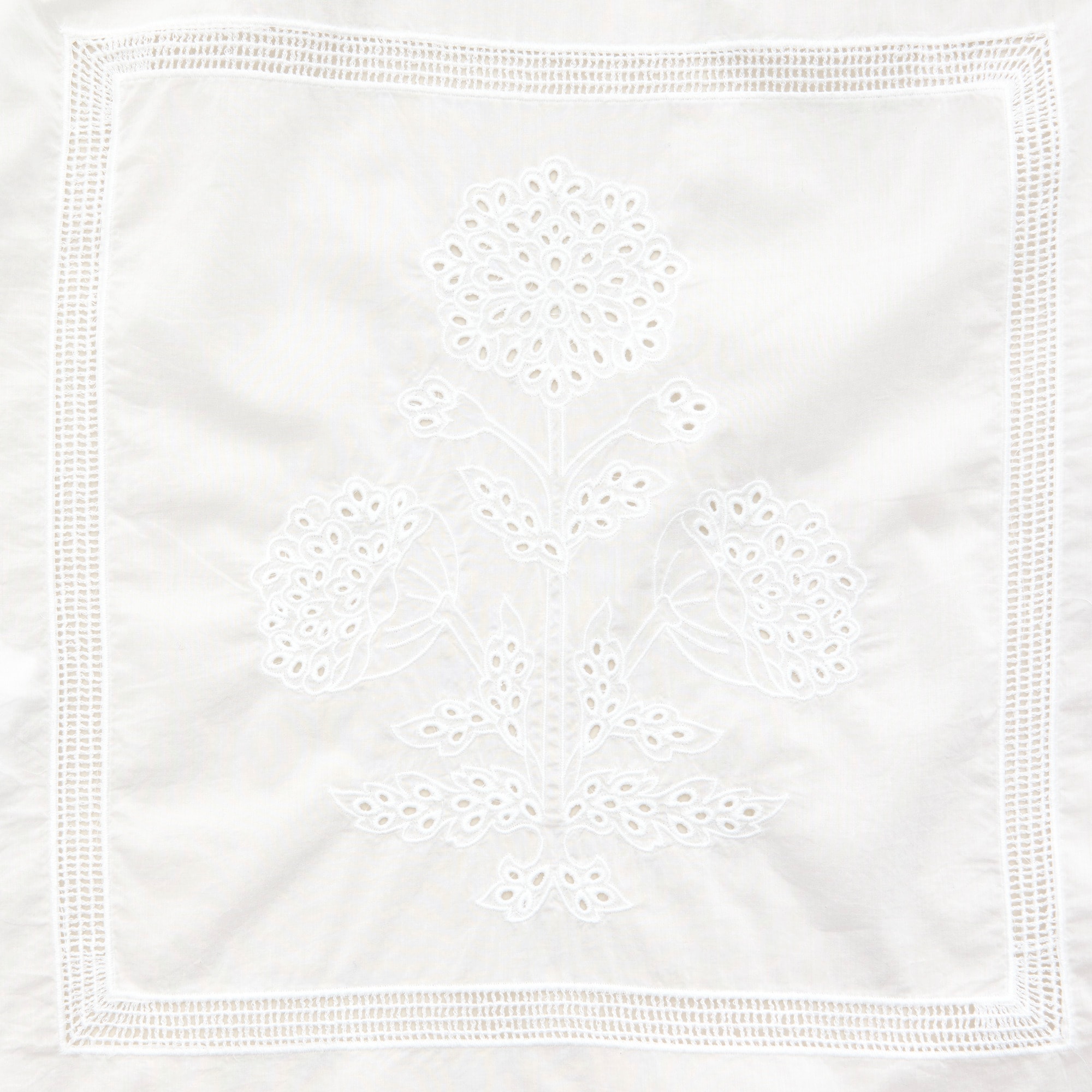Étienne cropped button-up shirt in eyelet sateen