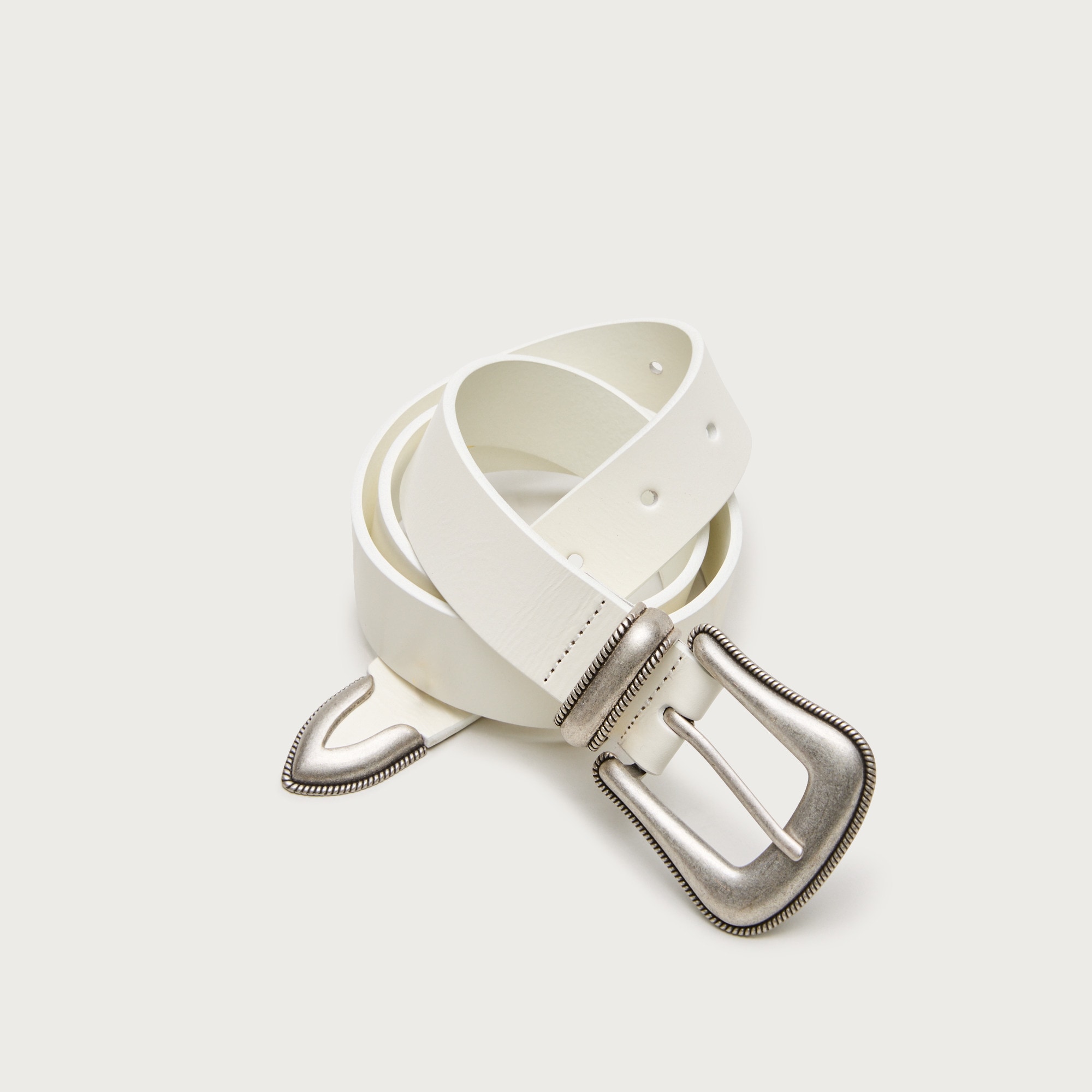 womens Western buckle belt in Italian leather