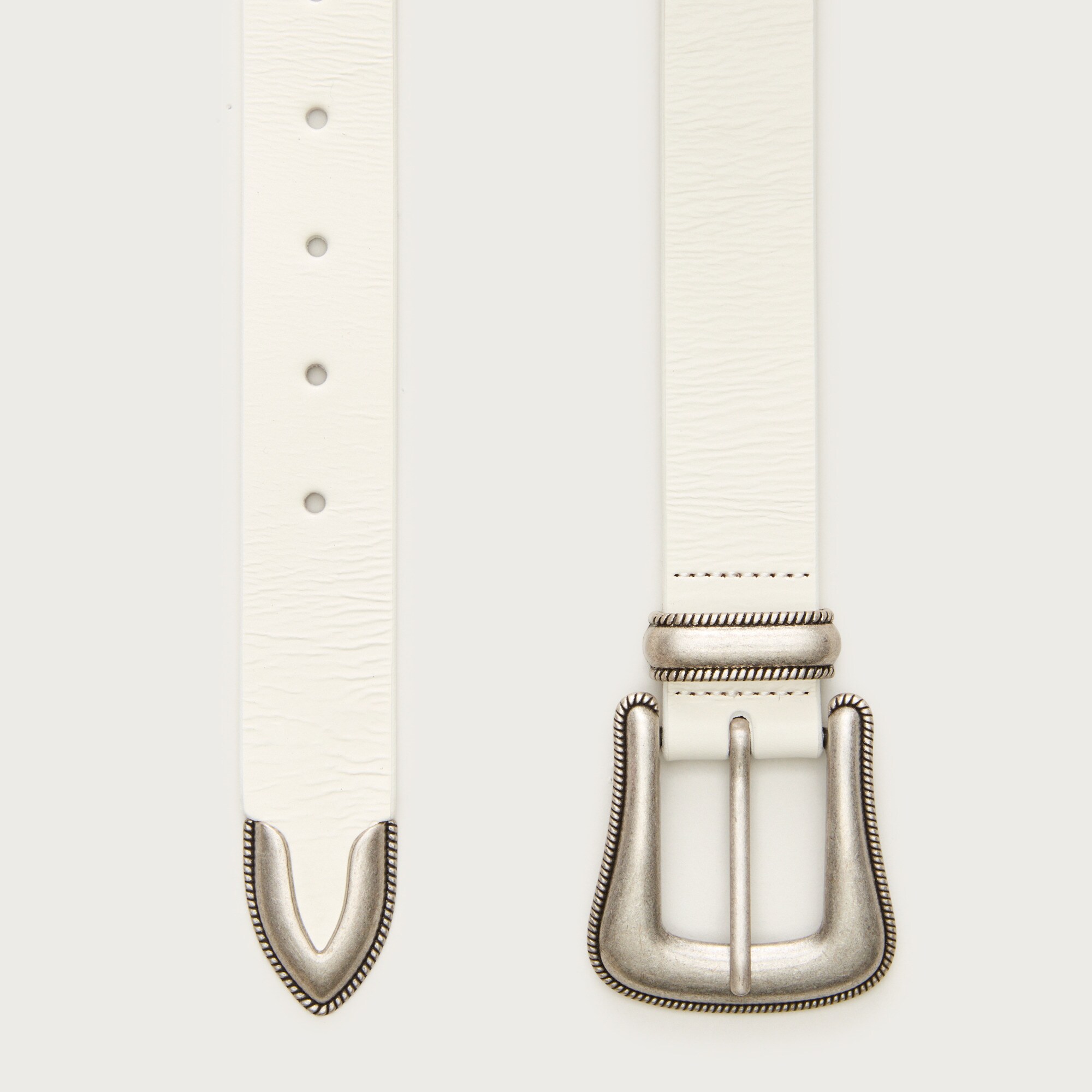Western buckle belt in Italian leather