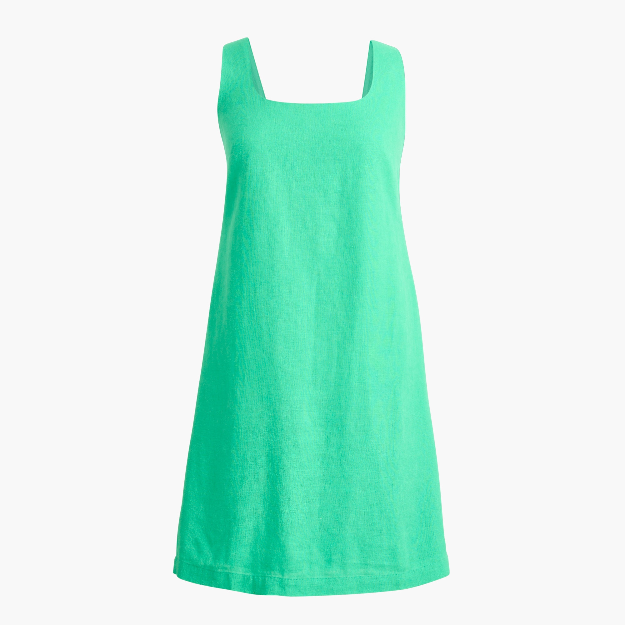 jcrew linen shift dress Linen-blend Squareneck Shift Dress For Women