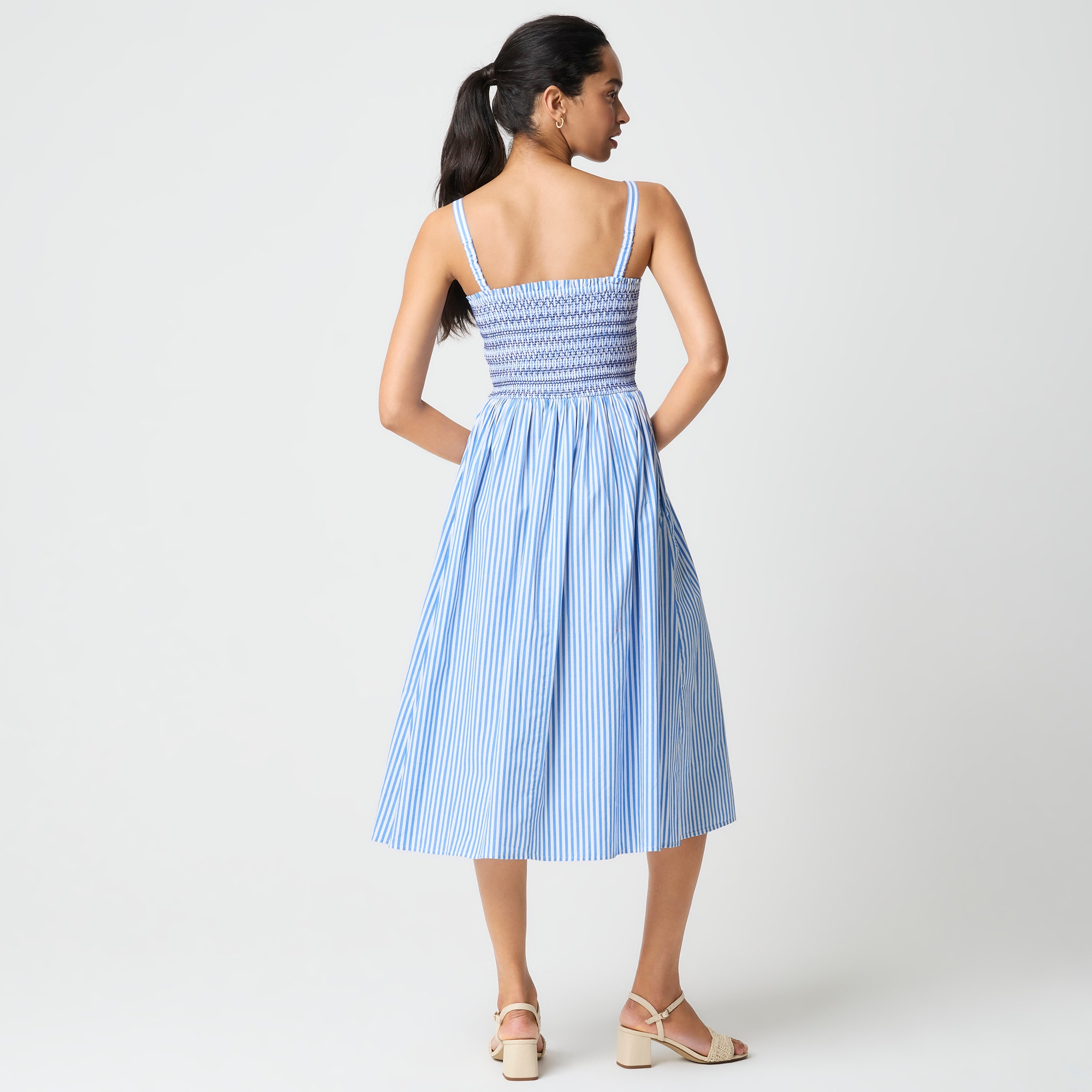 Smocked midi dress