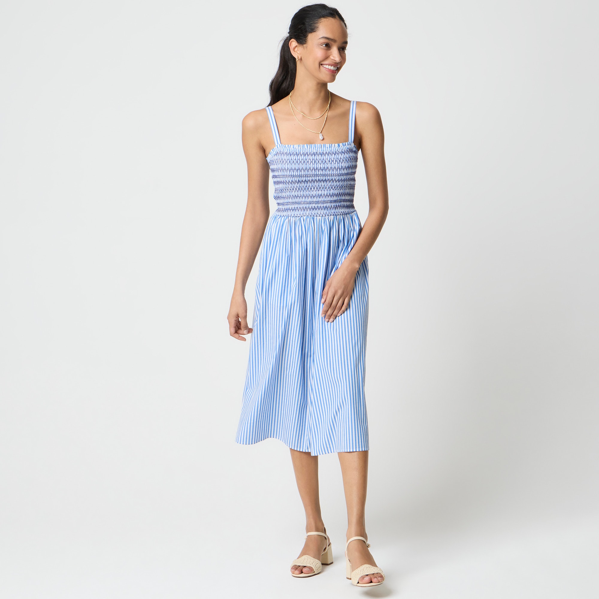 Smocked midi dress