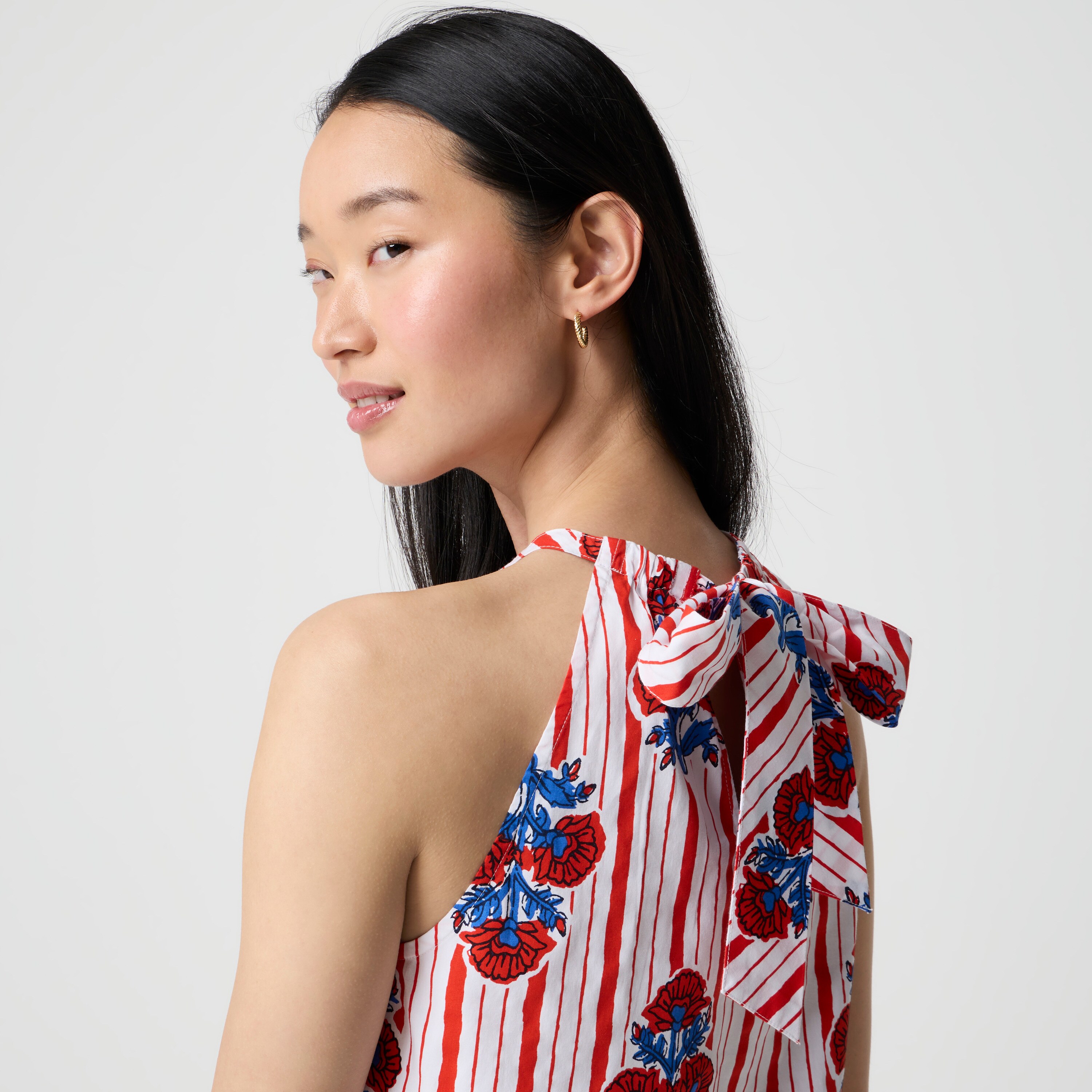 Printed halter top