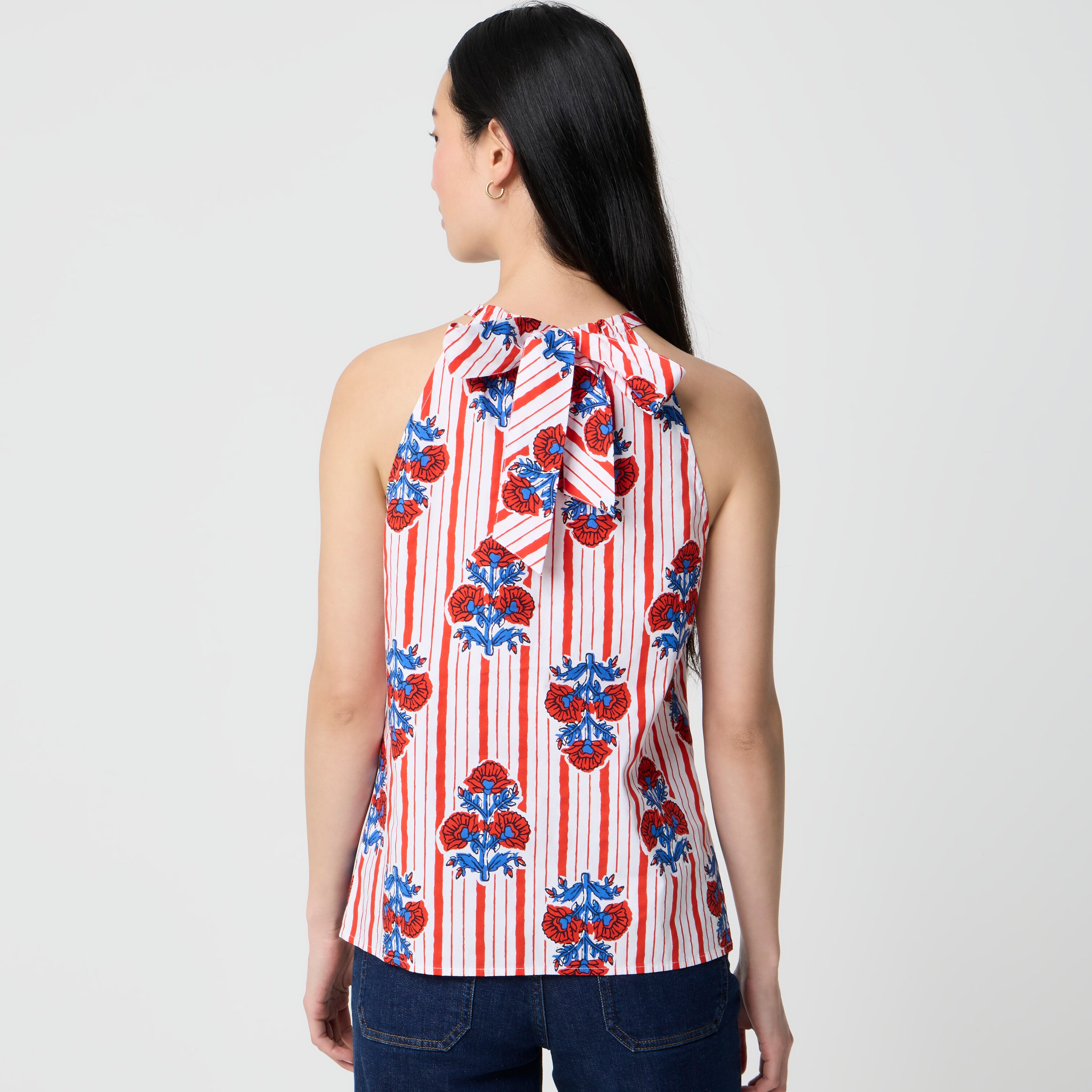 Printed halter top