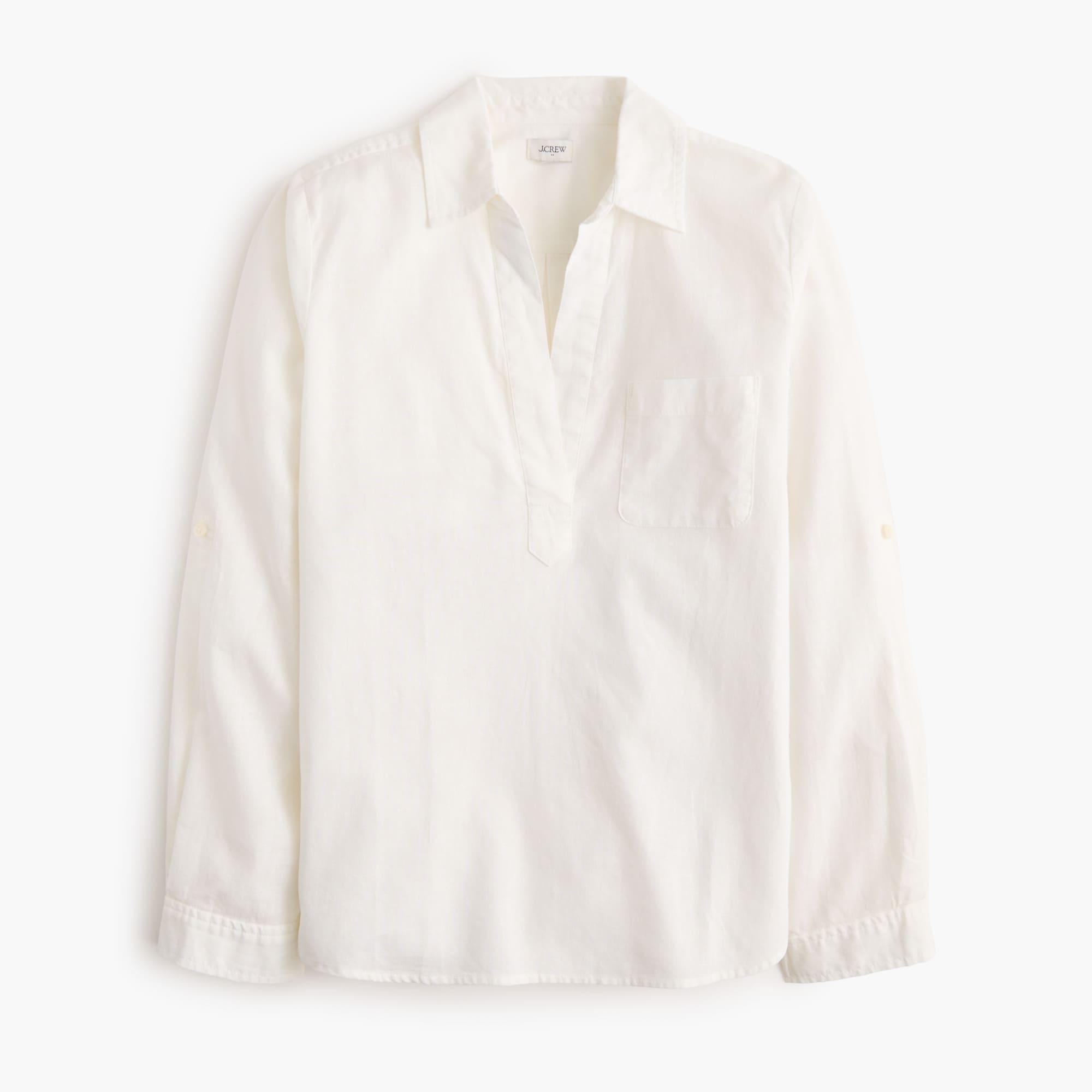 Linen-blend popover top