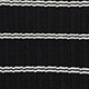 High V-neck ribbed pointelle sweater-tee in stripe BLACK IVORY