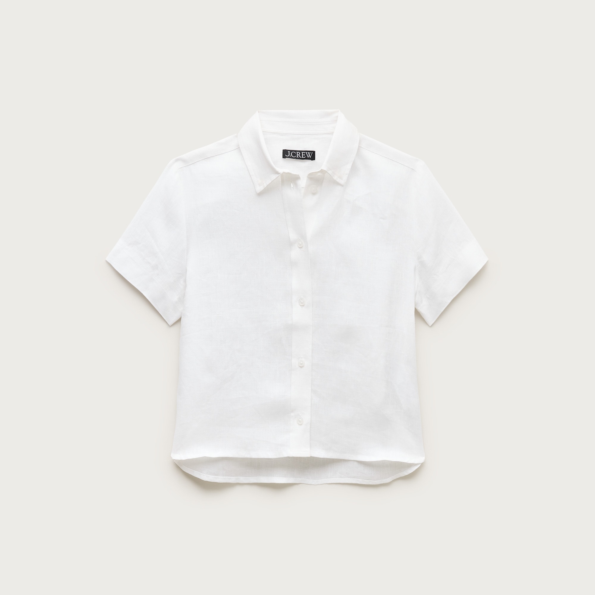 Gamine button-up shirt in linen
