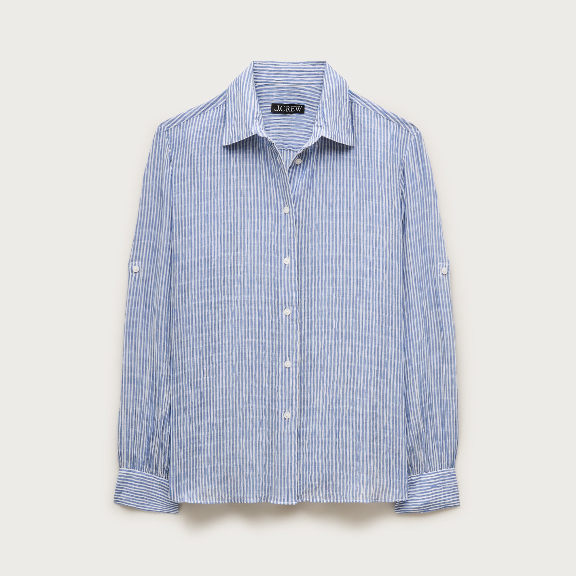 Jules classic-fit shirt in striped textured gauze from J.Crew - $98