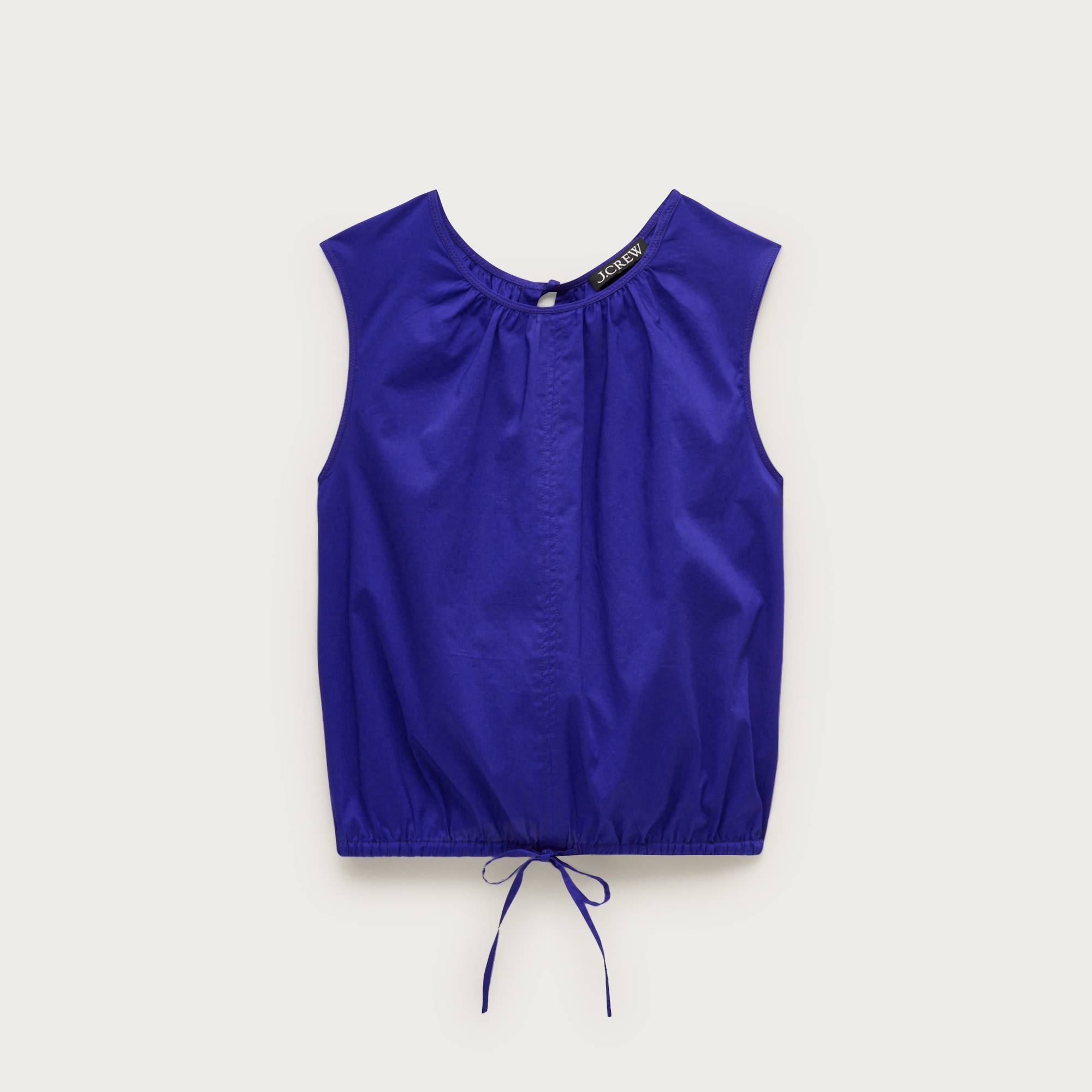 Drawstring-waist Tank Top In Sateen For Women | J.Crew