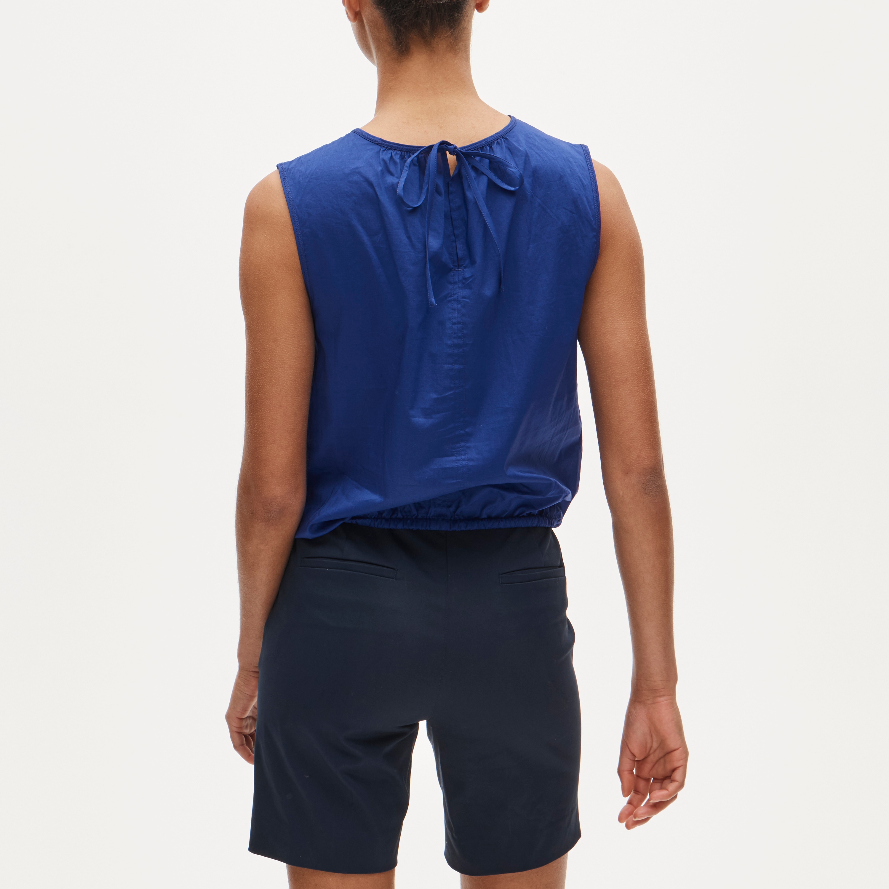 Drawstring-waist tank top in sateen - image 5