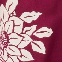 Drawstring-waist tank top in pineapple garden sateen CRUSHED CRIMSON