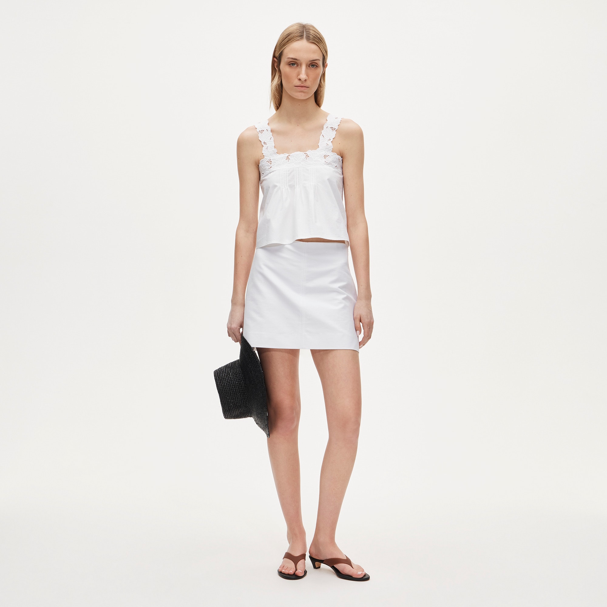 トップス andmary Nini lace tank white ANDMARY】Nini lace tank