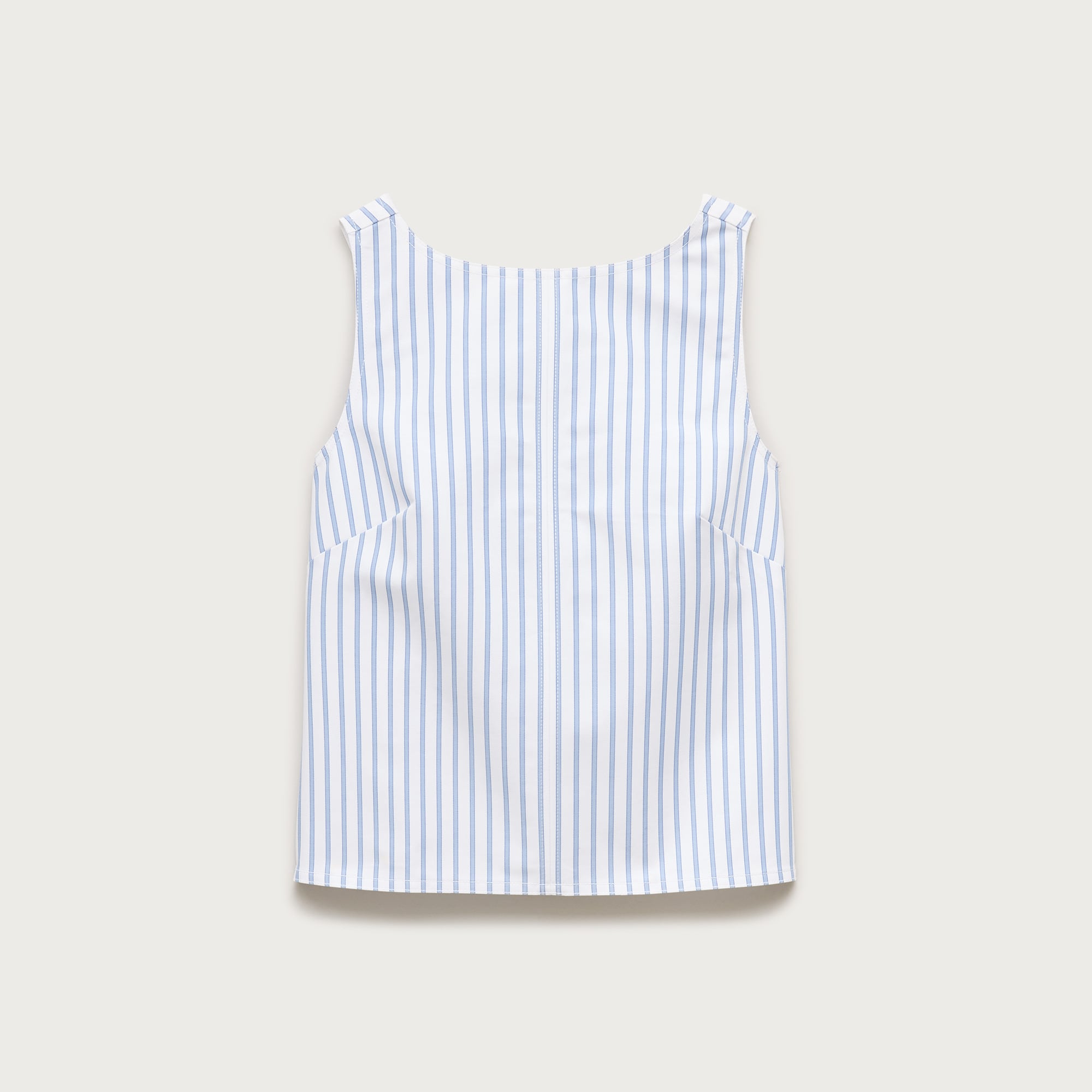 Shell top in striped double cotton poplin from J.Crew - $82.50