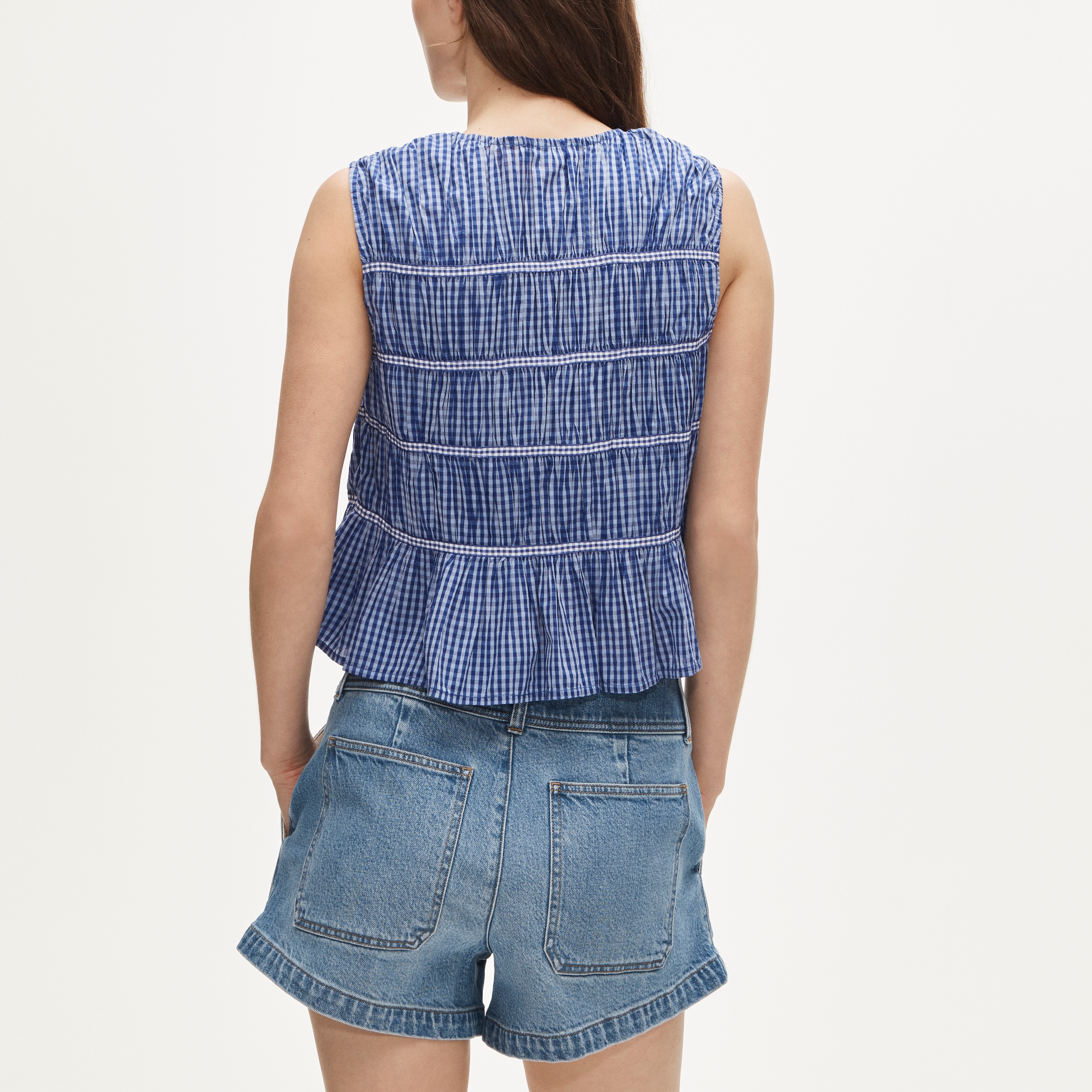 Tie-front Top In Gingham For Women | J.Crew