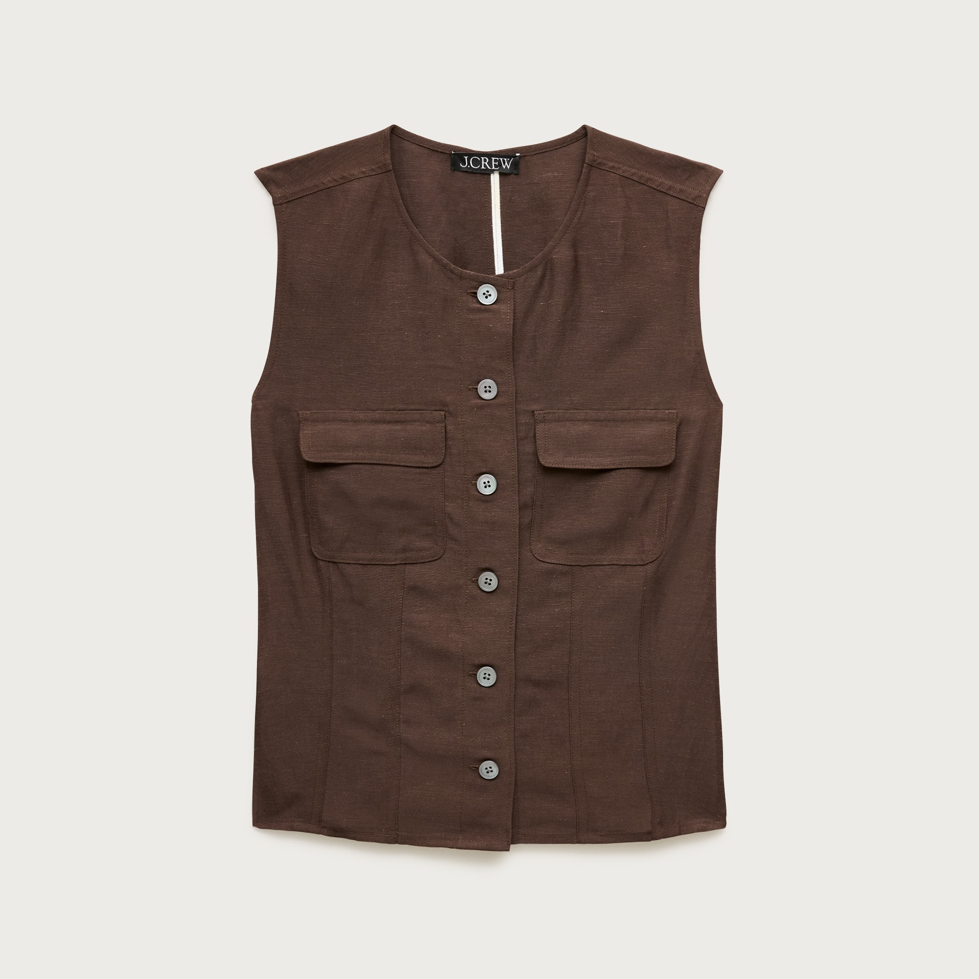 Utility top in Gramercy linen blend from J.Crew - $154