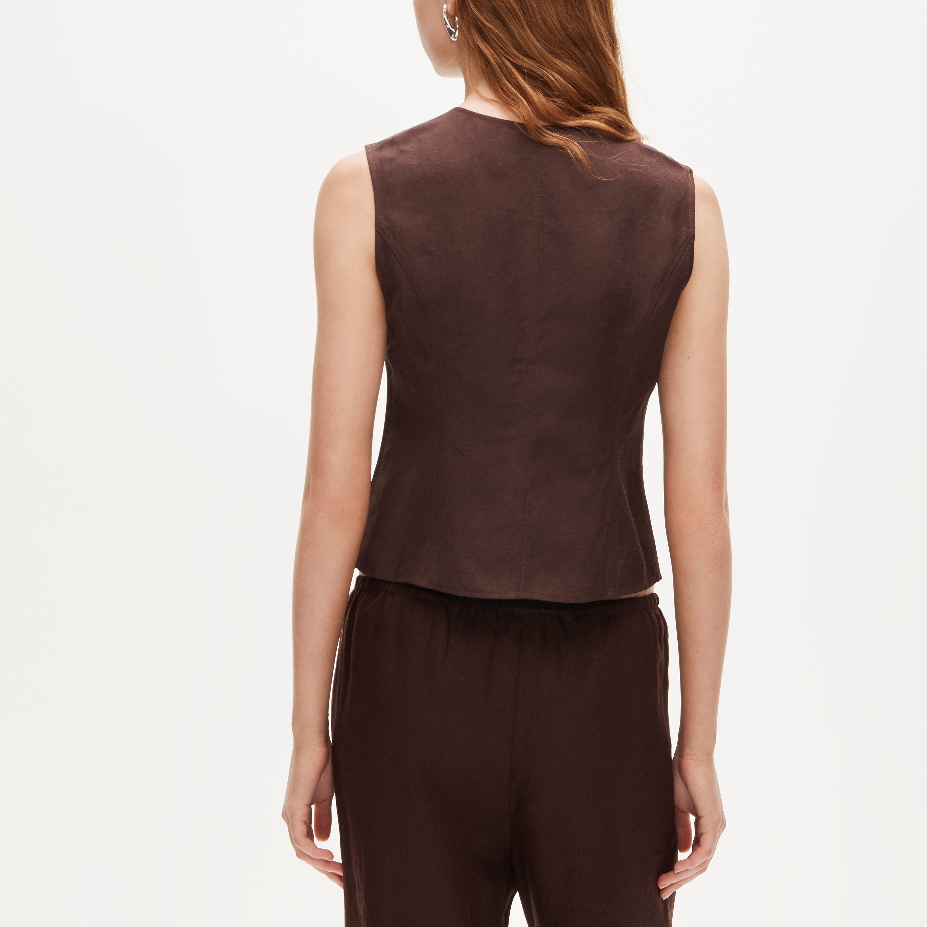 Utility top in Gramercy linen blend