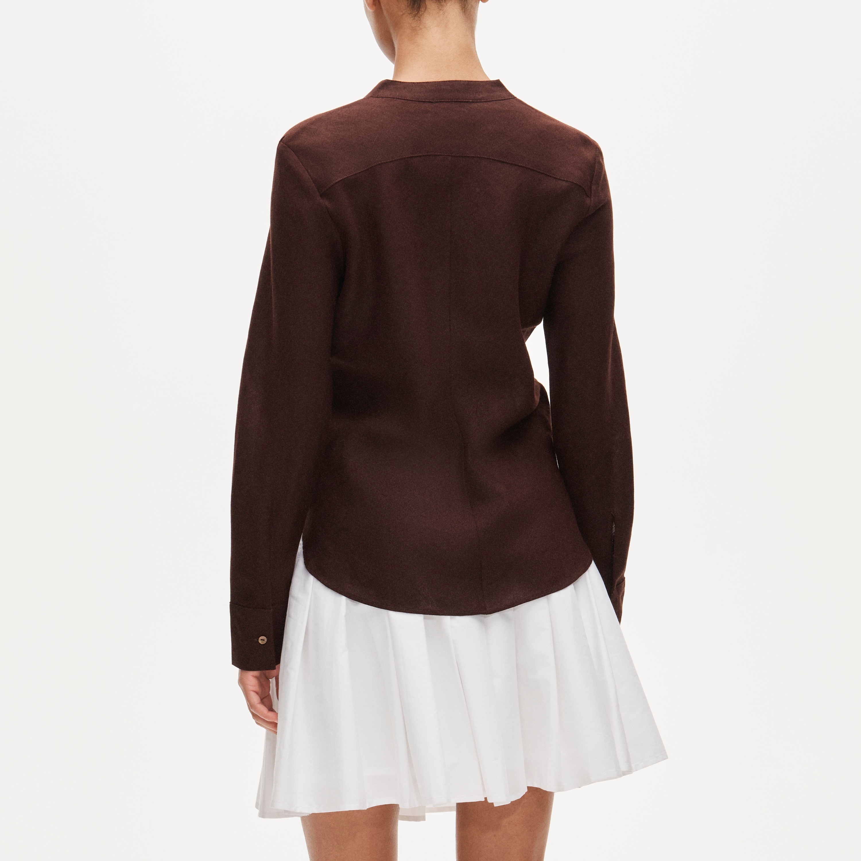 Bias-cut linen shirt