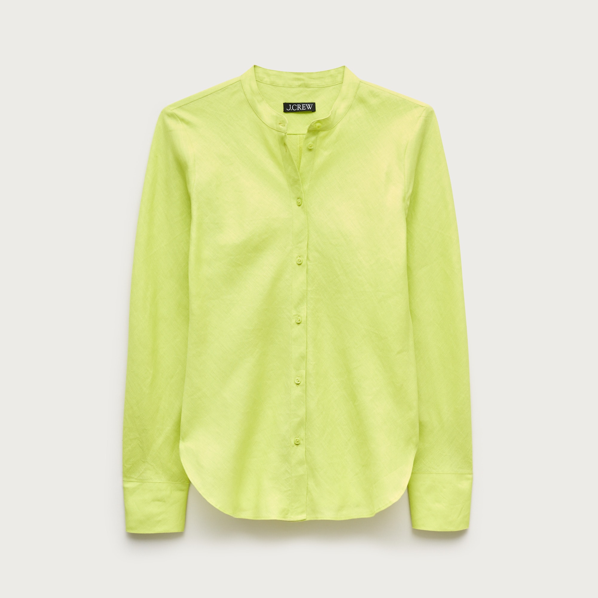Bias-cut linen shirt