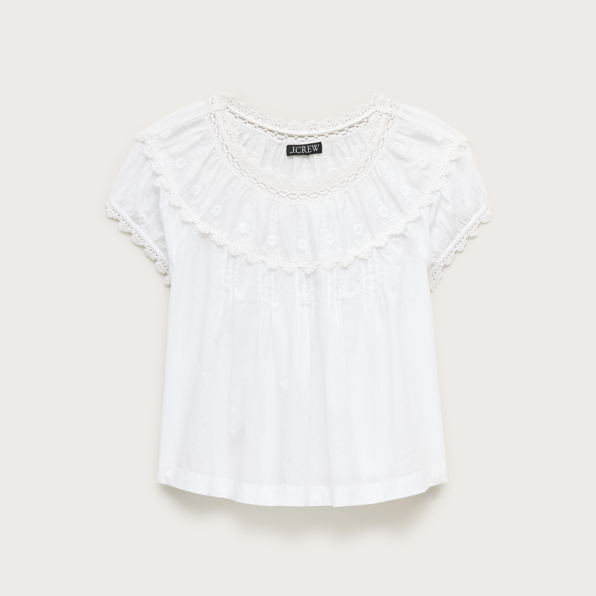 Embroidered cap-sleeve top from J.Crew - $120