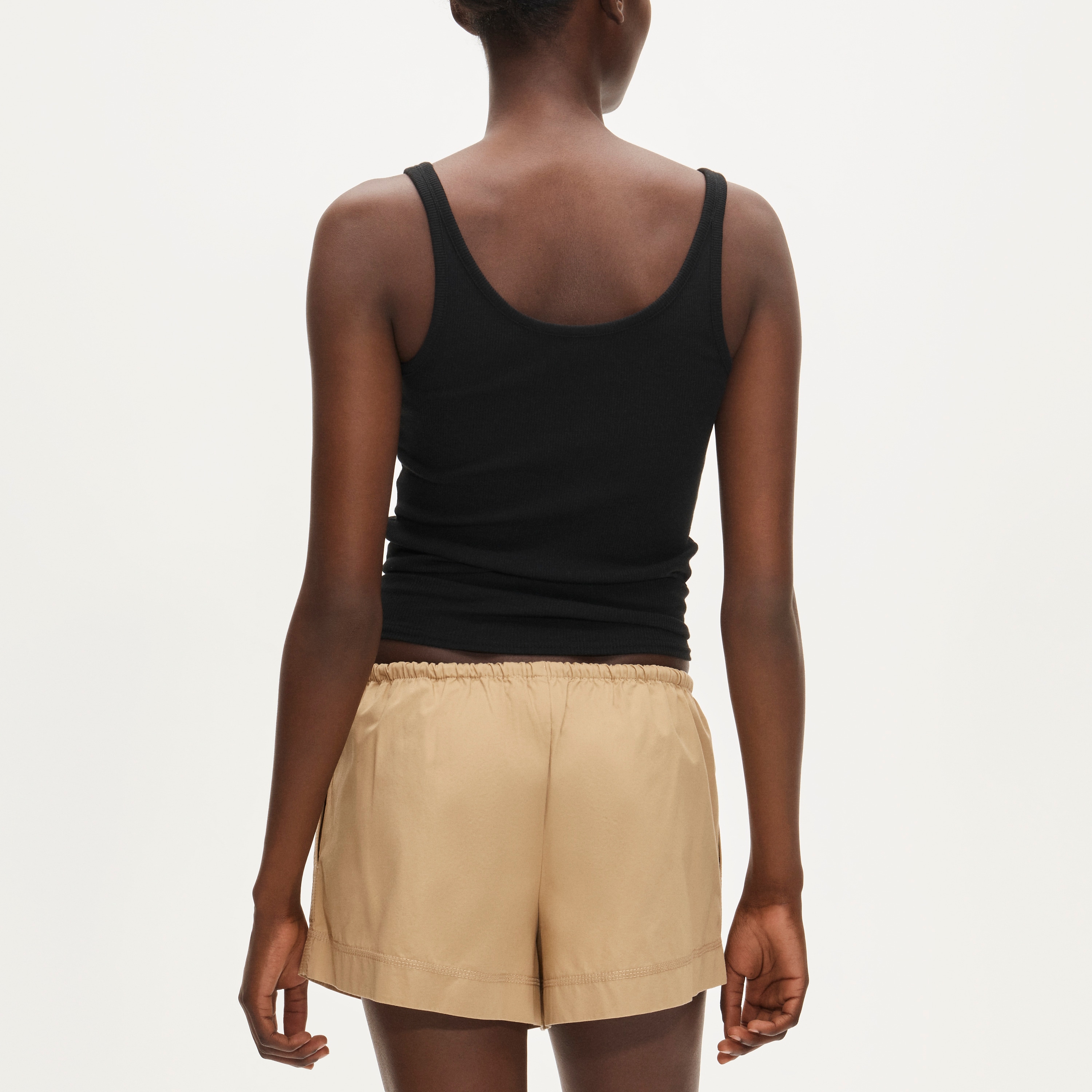 Cruise drawstring short in cotton poplin