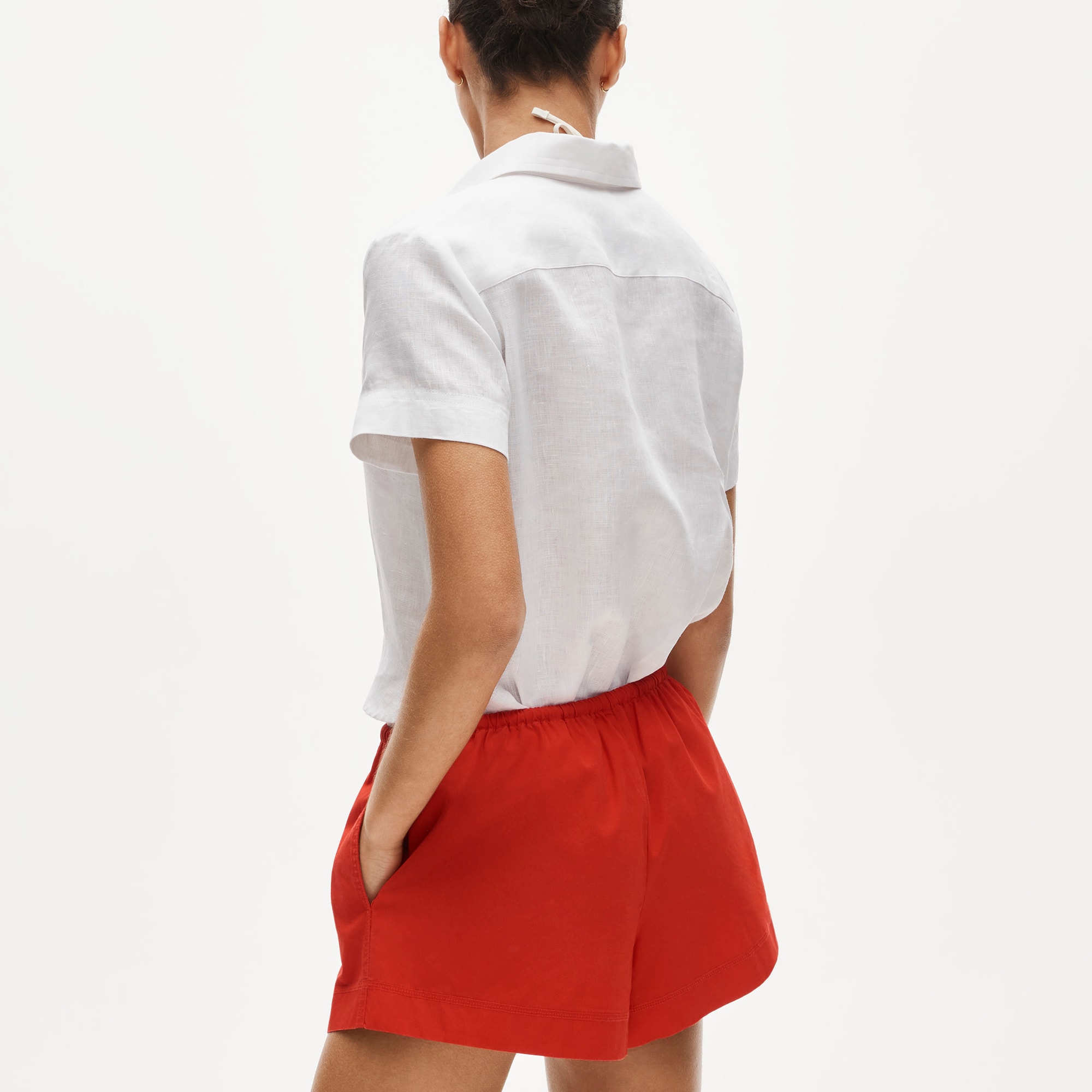 Cruise drawstring short in cotton poplin - image 5